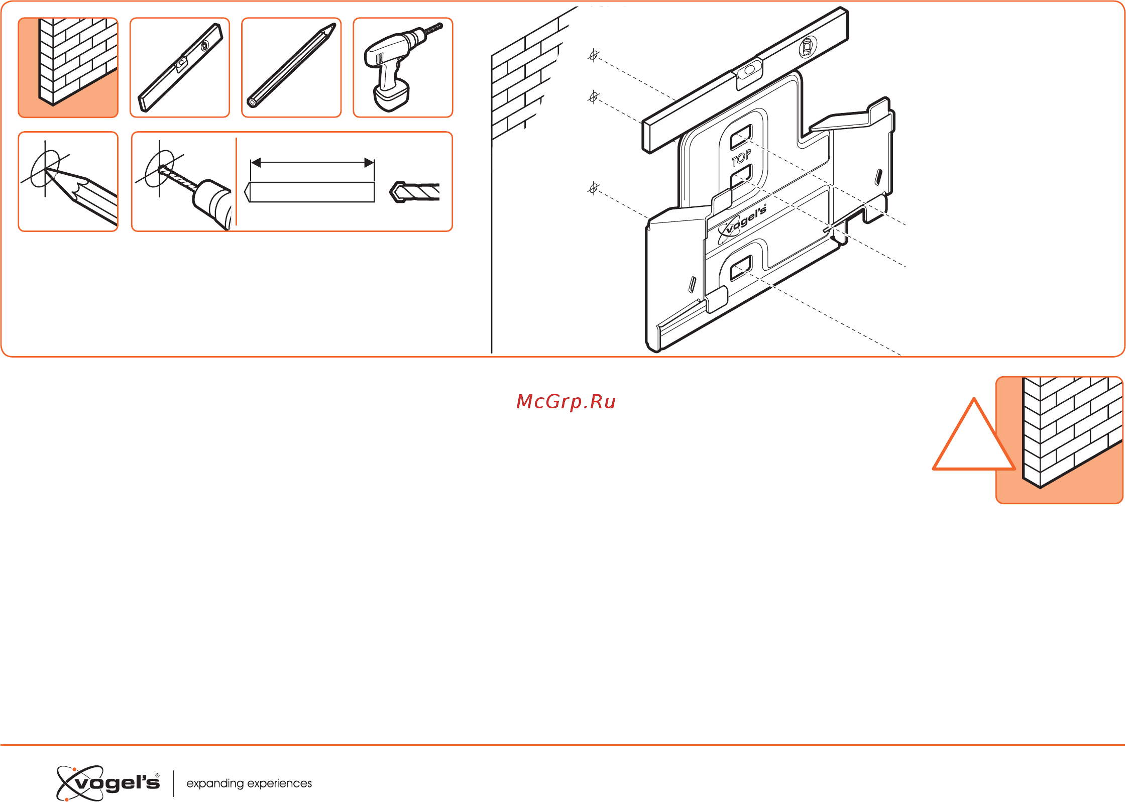 Vogel's TILT W50610 [8/17] Drill the holes