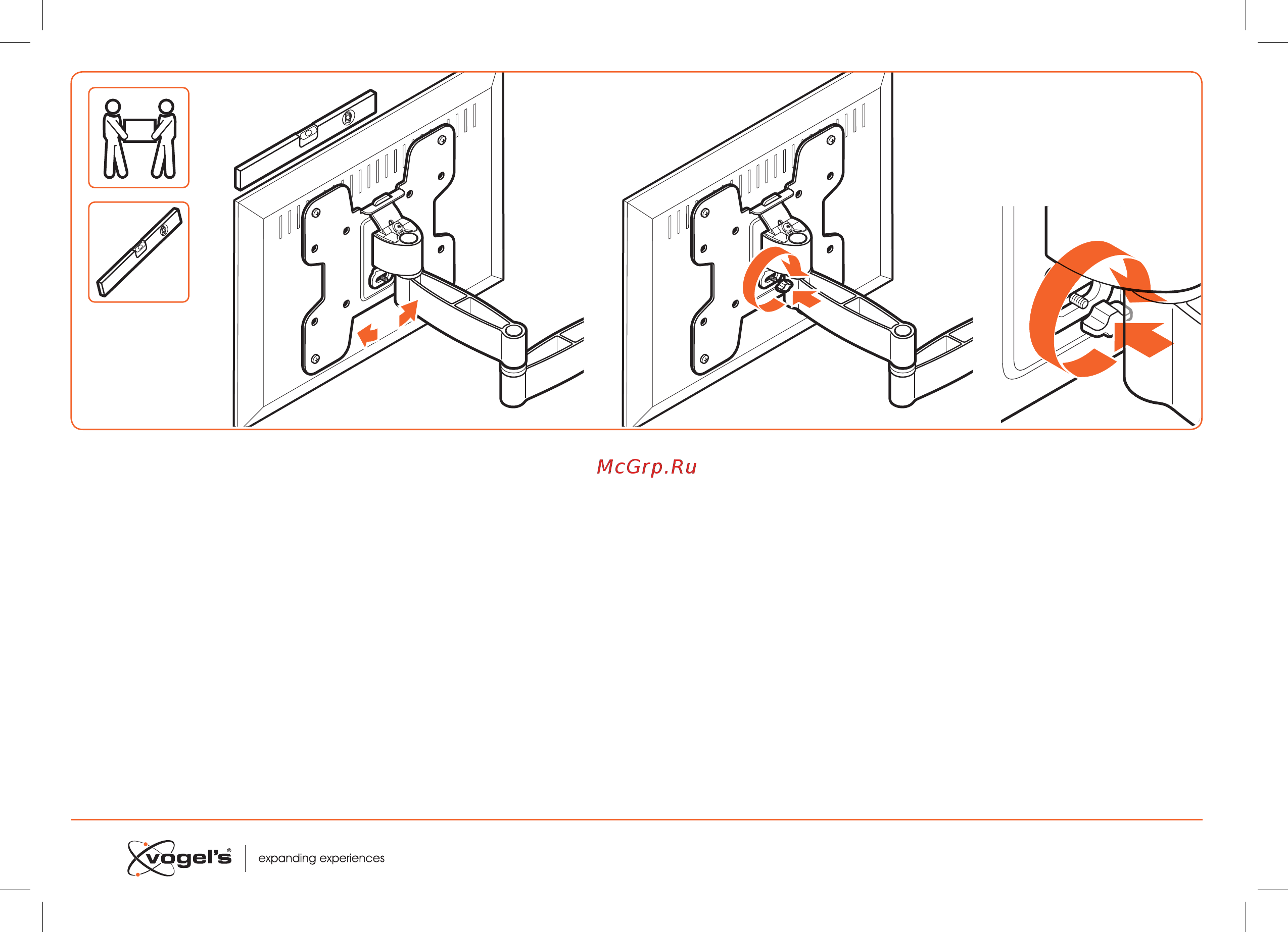 Vogel's TURN W52060 [14/21] Position the tv level