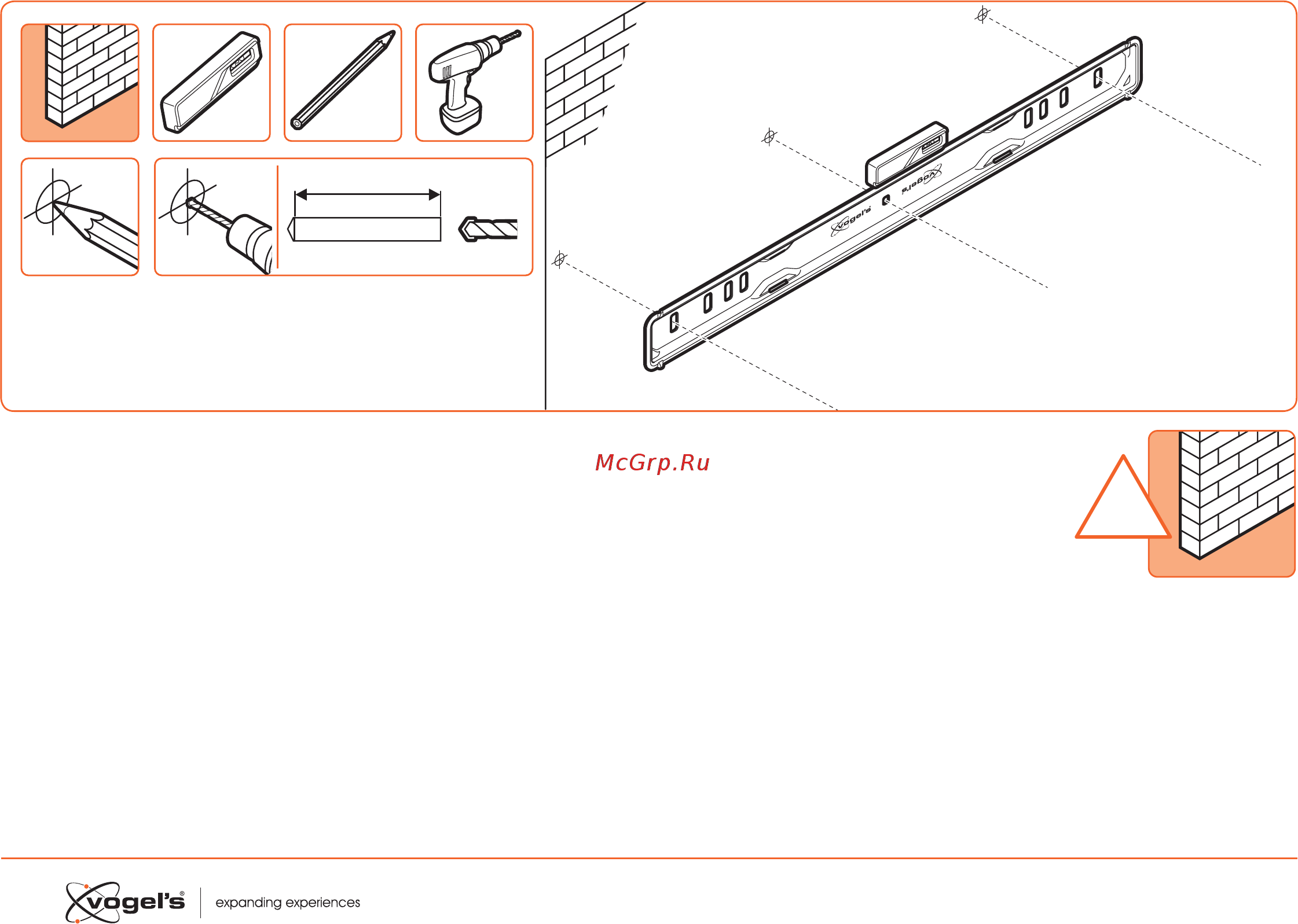 Vogel's FLAT W50070 [10/21] Drill the holes