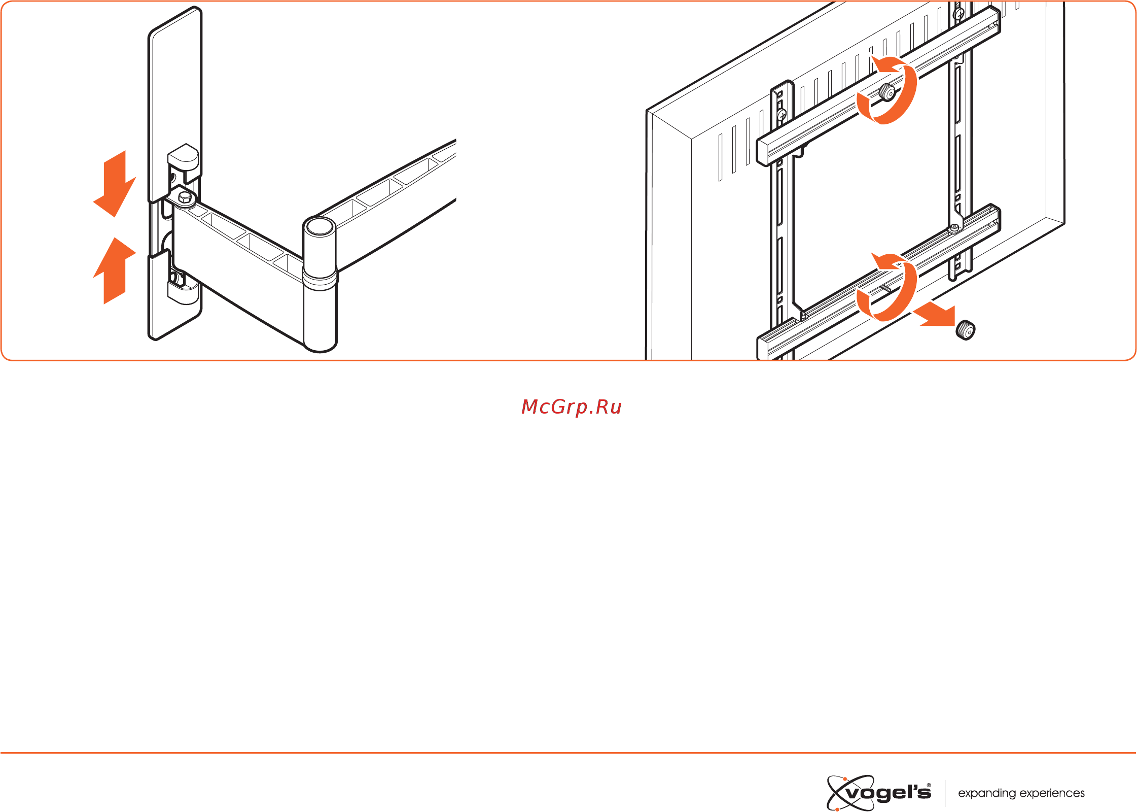 Vogel\'s TURN W53070 [13/21] Slide the covers q back onto the wall mount a