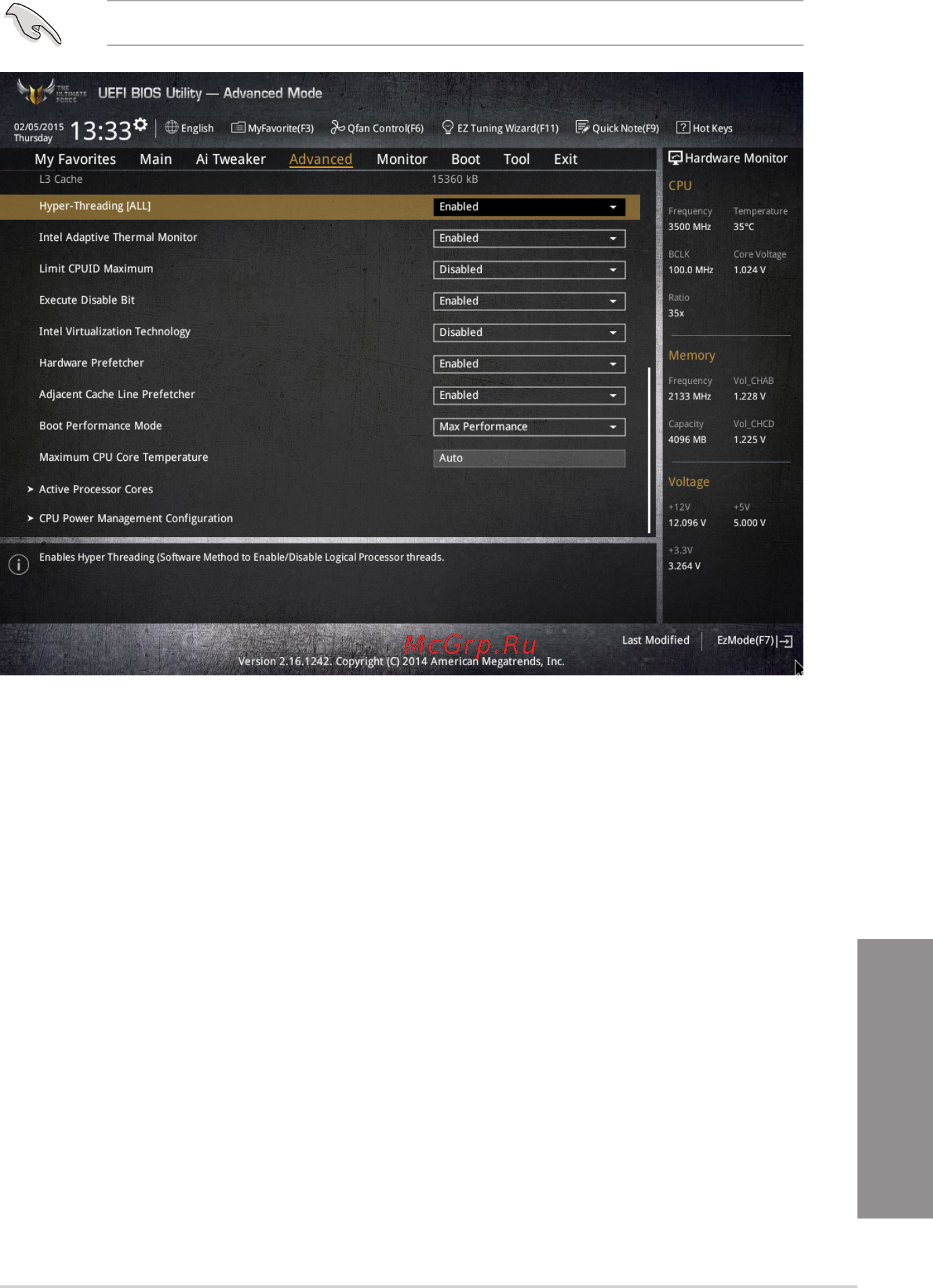 Asus tuf sabertooth x99 [105/186] Cpu configuration