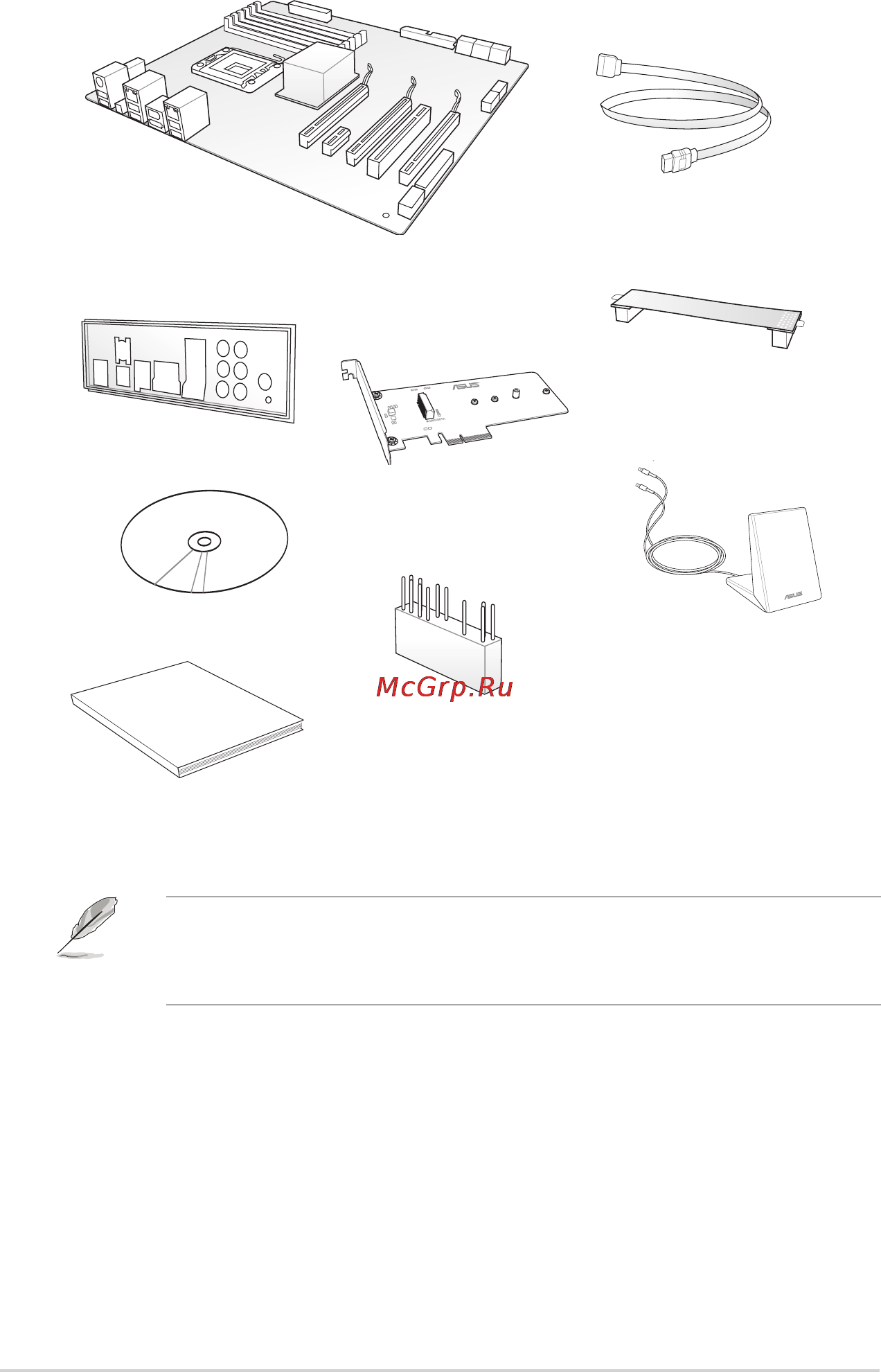 Asus x99-pro/usb 3.1 [14/150] Check your motherboard package for the following items