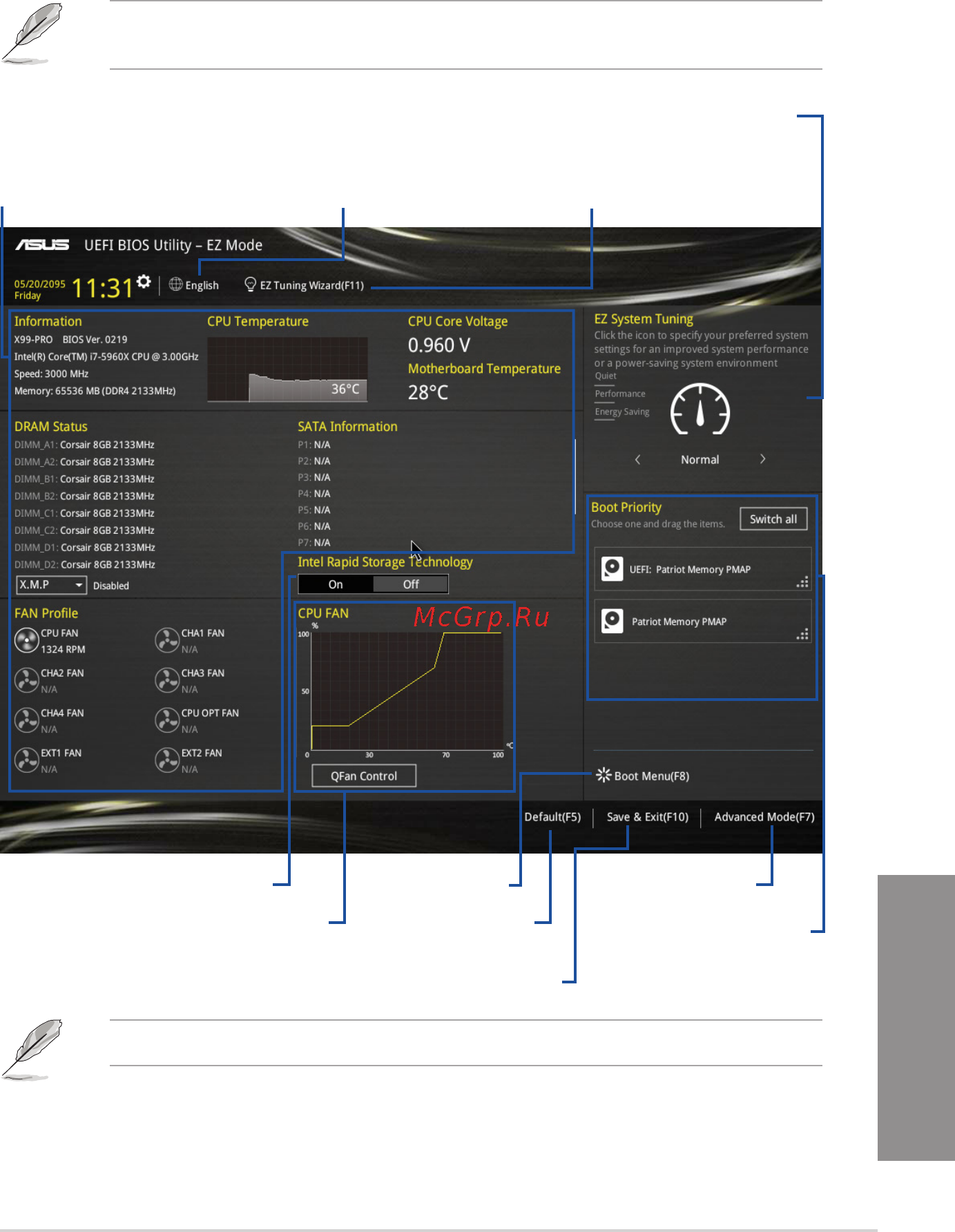 Asus x99-pro/usb 3.1 [81/150] Ez mode