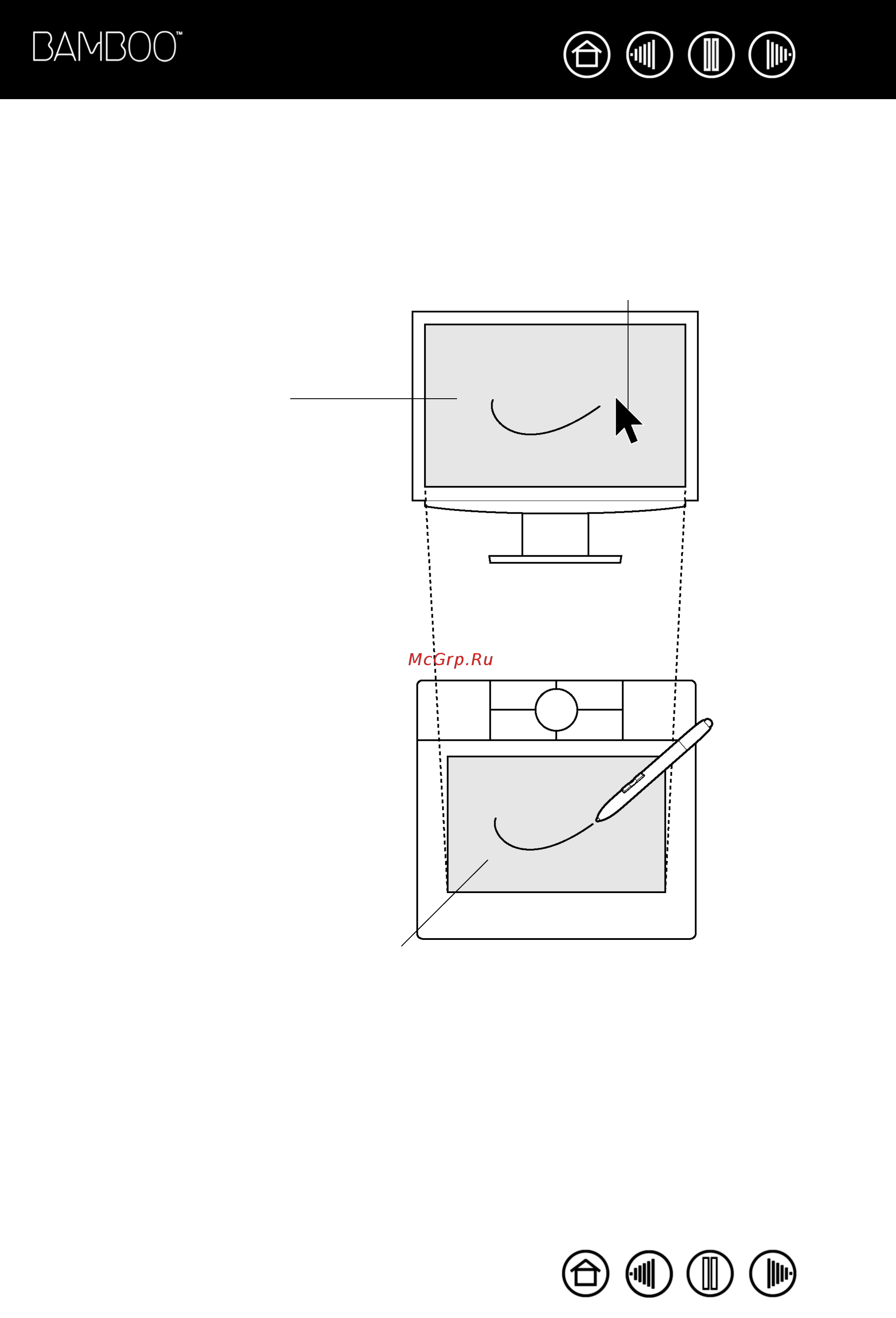 Wacom Bamboo Fun M [11/60] Рабочая область