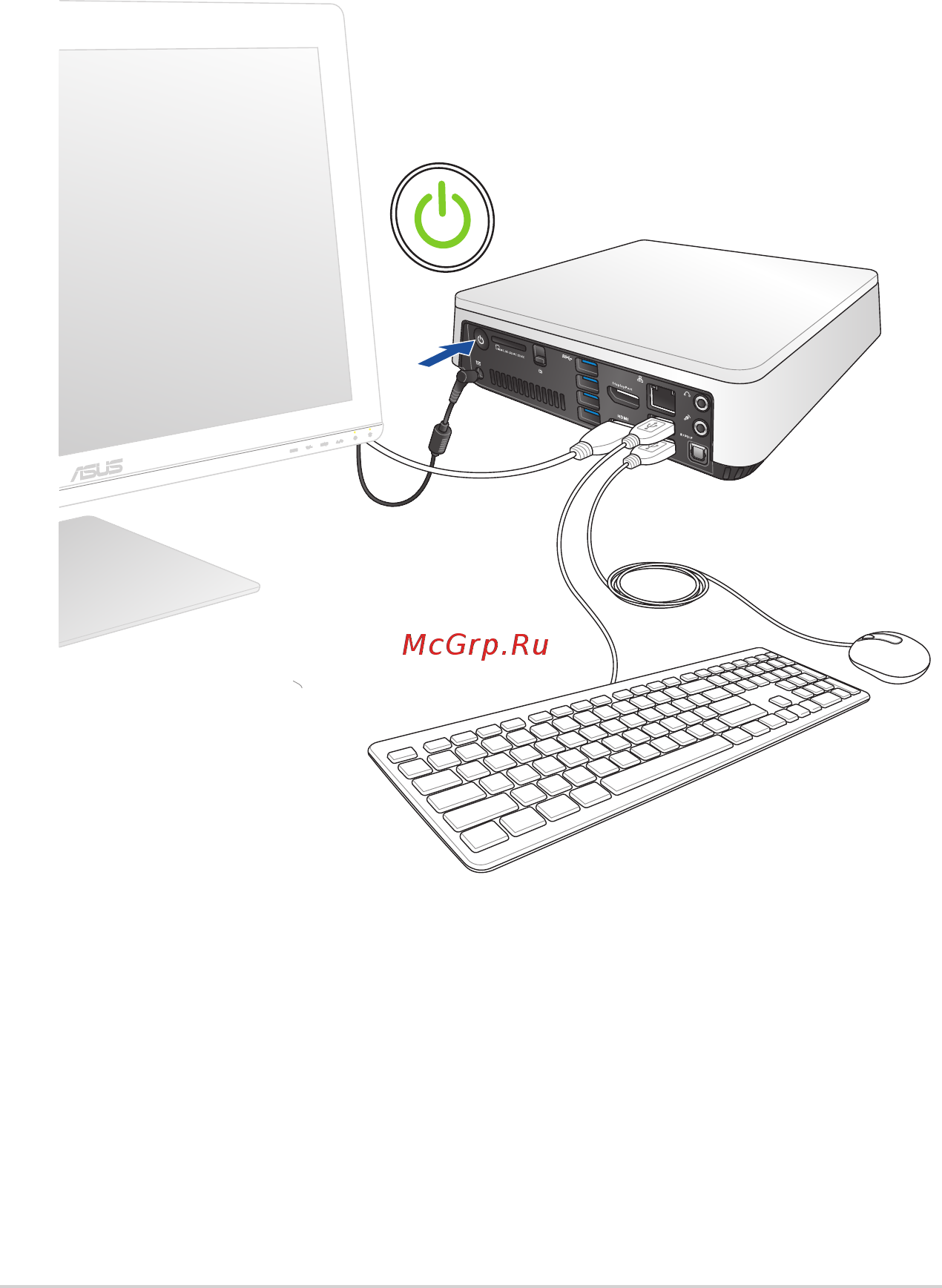 Asus vivopc vm62, 90ms00d1-m02950 [18/40] Включите устройство
