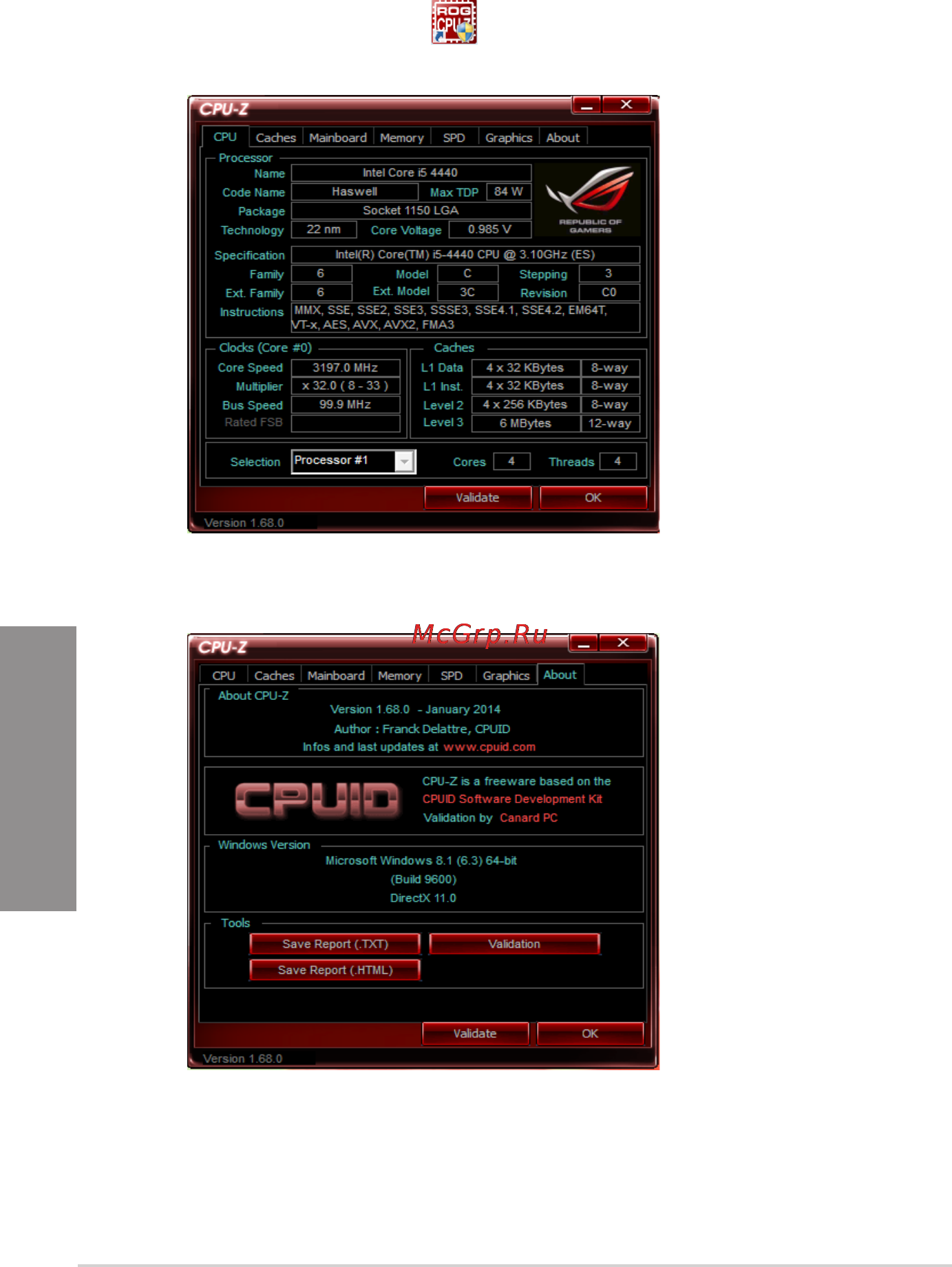 Asus rog rampage v extreme/u3.1 [210/230] Rog cpu z