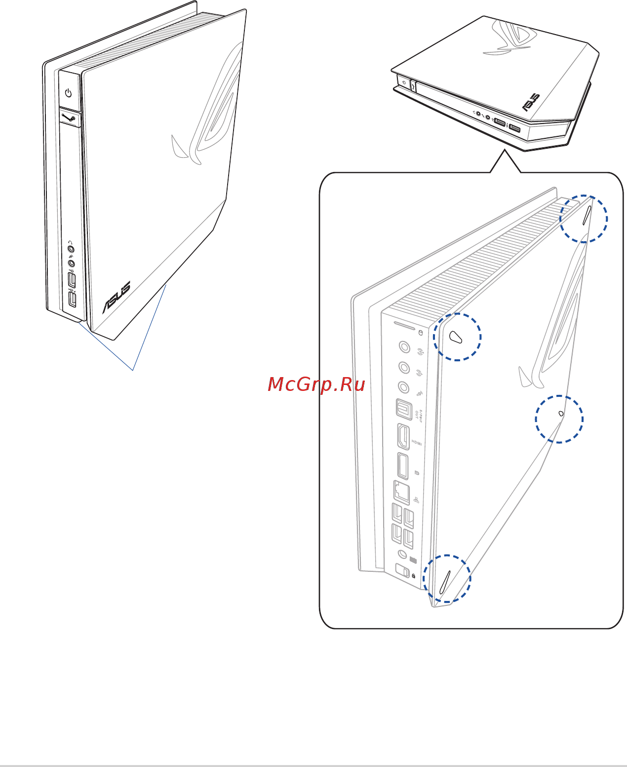 Asus rog gr6-r029r, 90ms00f1-m00290 [16/52] Positioning your gr6