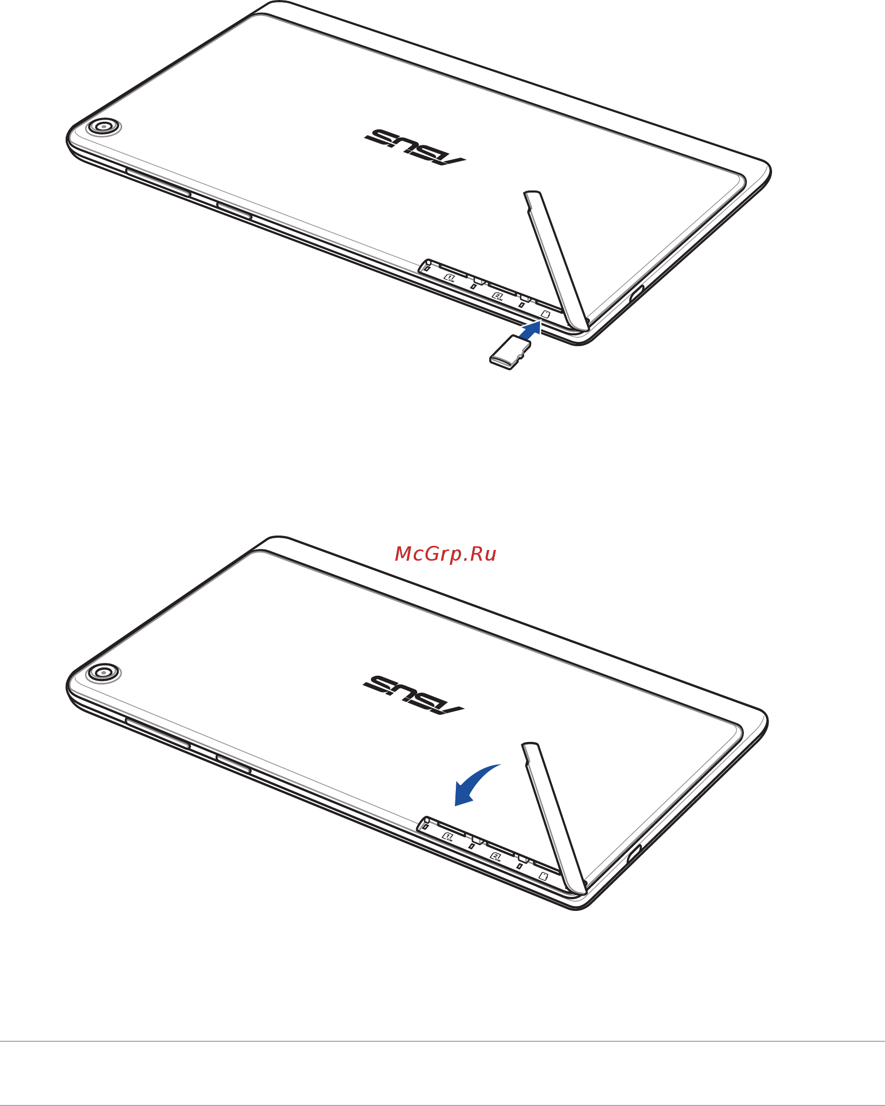 Asus ZenPad C 7.0 Z170CG 3G 16Gb,  90NP01Y2-M00770 [11/176] Align and insert a memory card into the memory card slot
