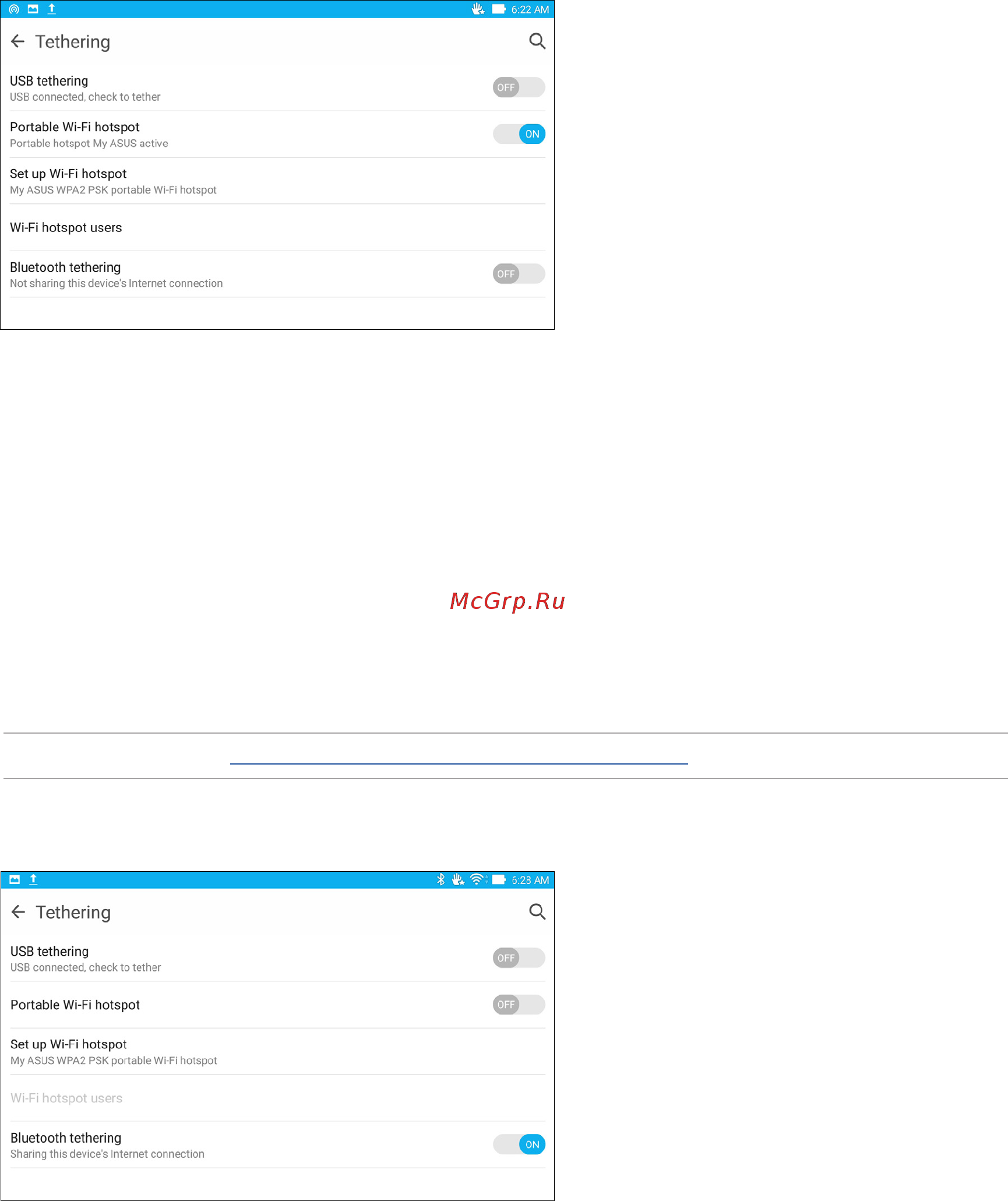 Asus ZenPad C 7.0 Z170CG 3G 16Gb,  90NP01Y2-M00770 [129/176] Bluetooth tethering