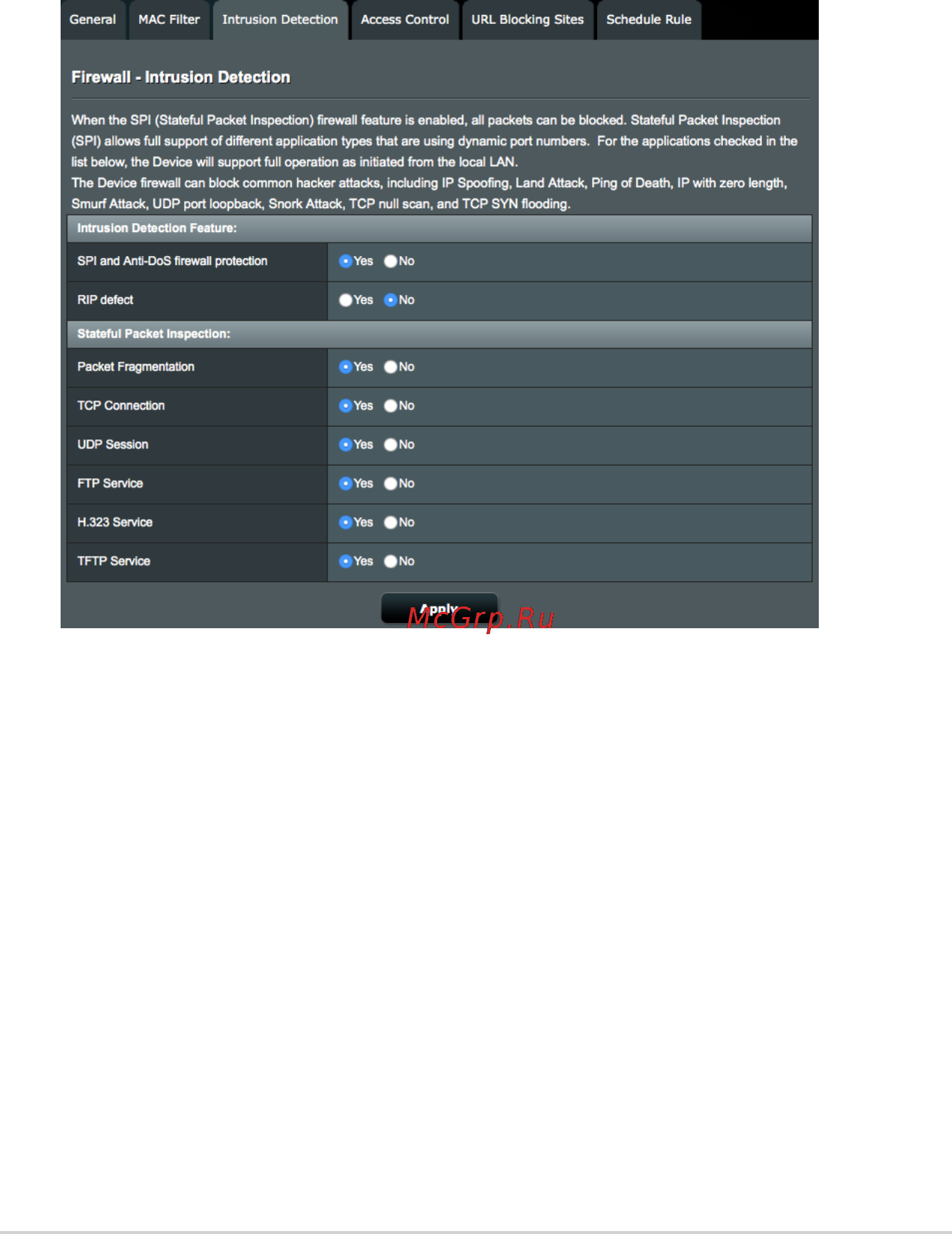 Asus 4g-n12 [42/72] Intrusion detection