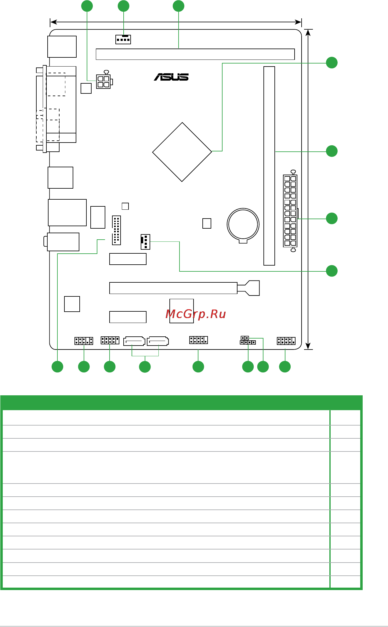 Asus n3050m-e [11/59] Motherboard layout