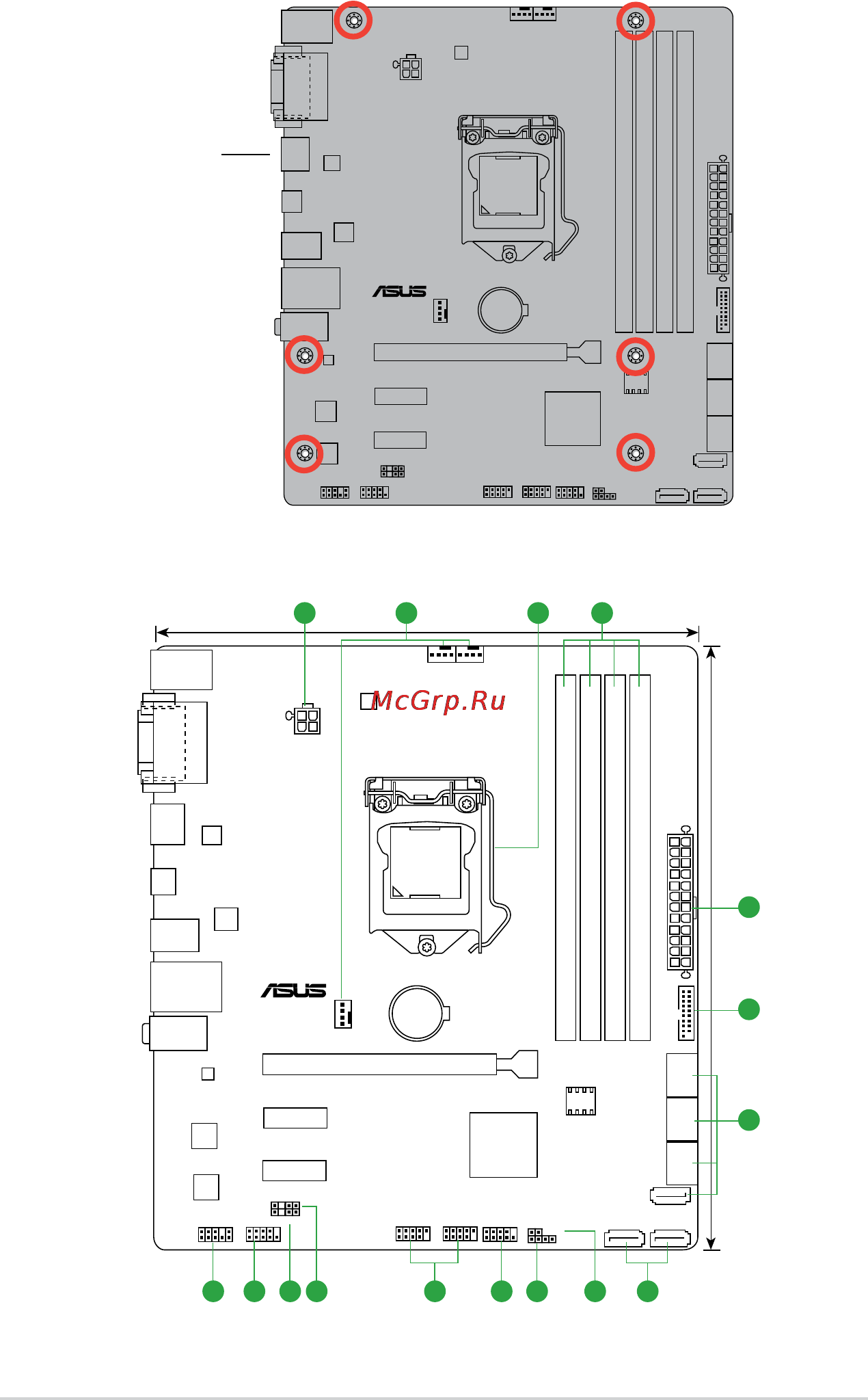 Asus b85m-g plus/usb 3.1 [12/77] Motherboard layout