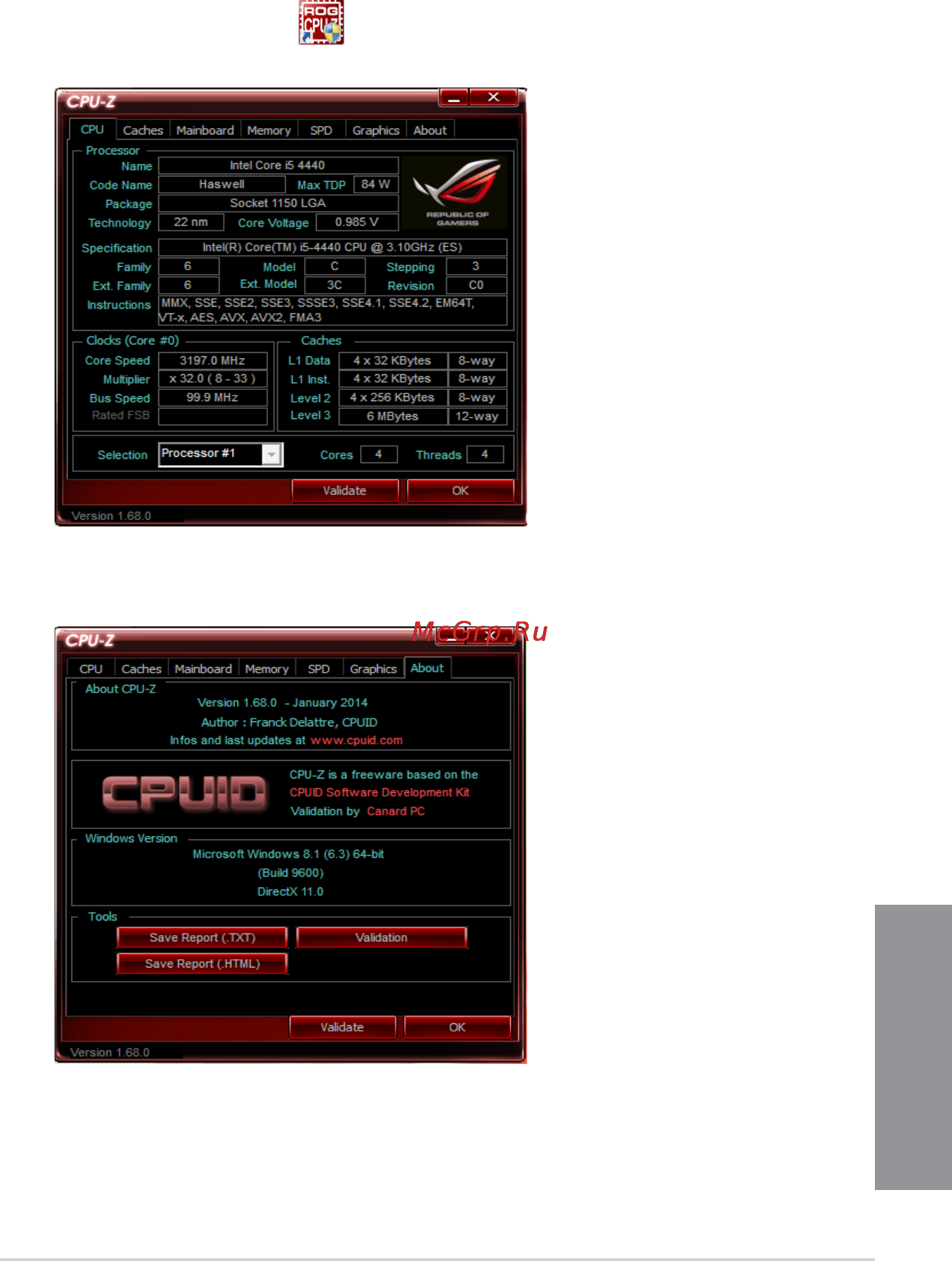 Asus rog maximus viii hero [179/194] Rog cpu z