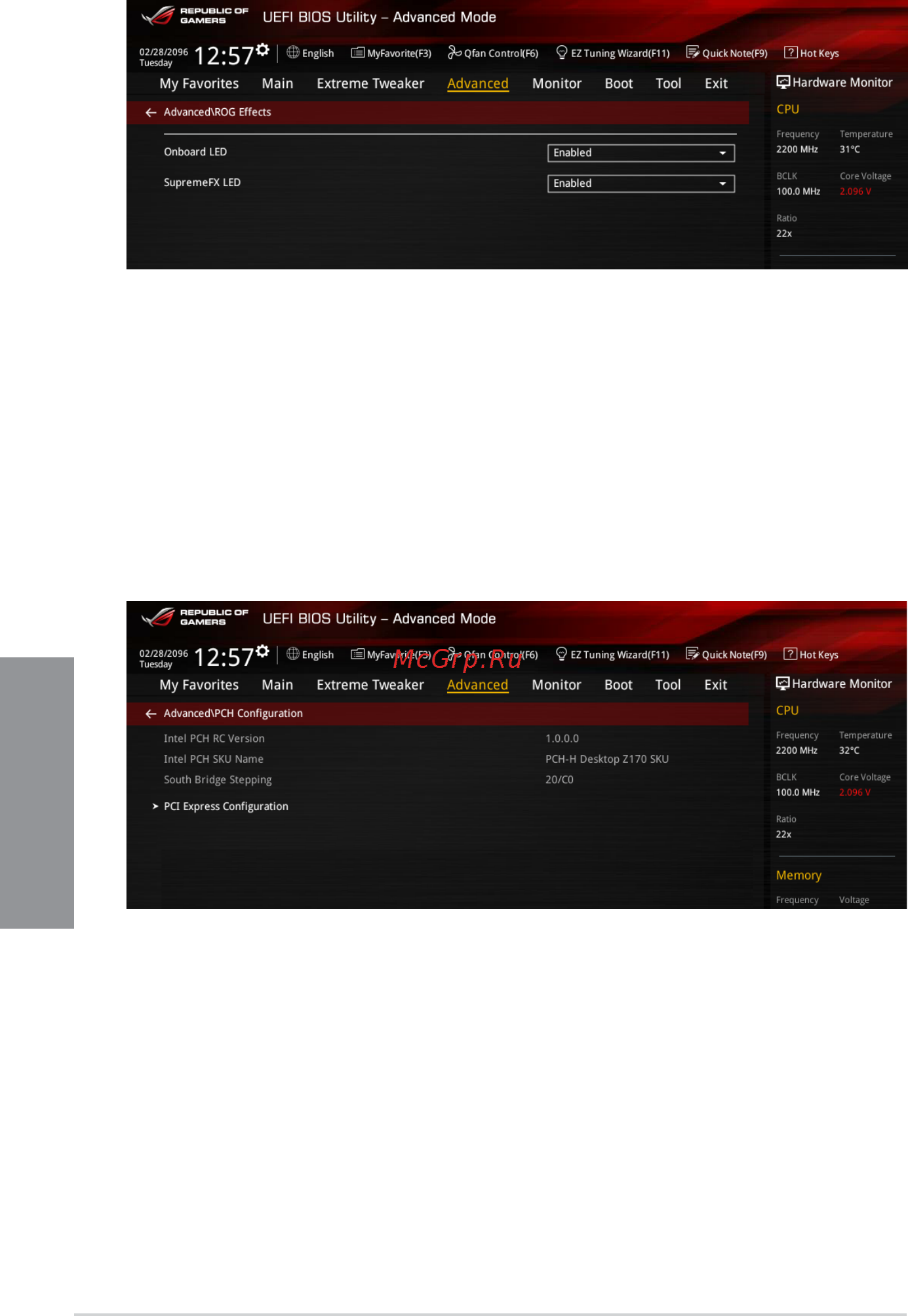 Asus rog maximus viii ranger [104/200] Rog effects