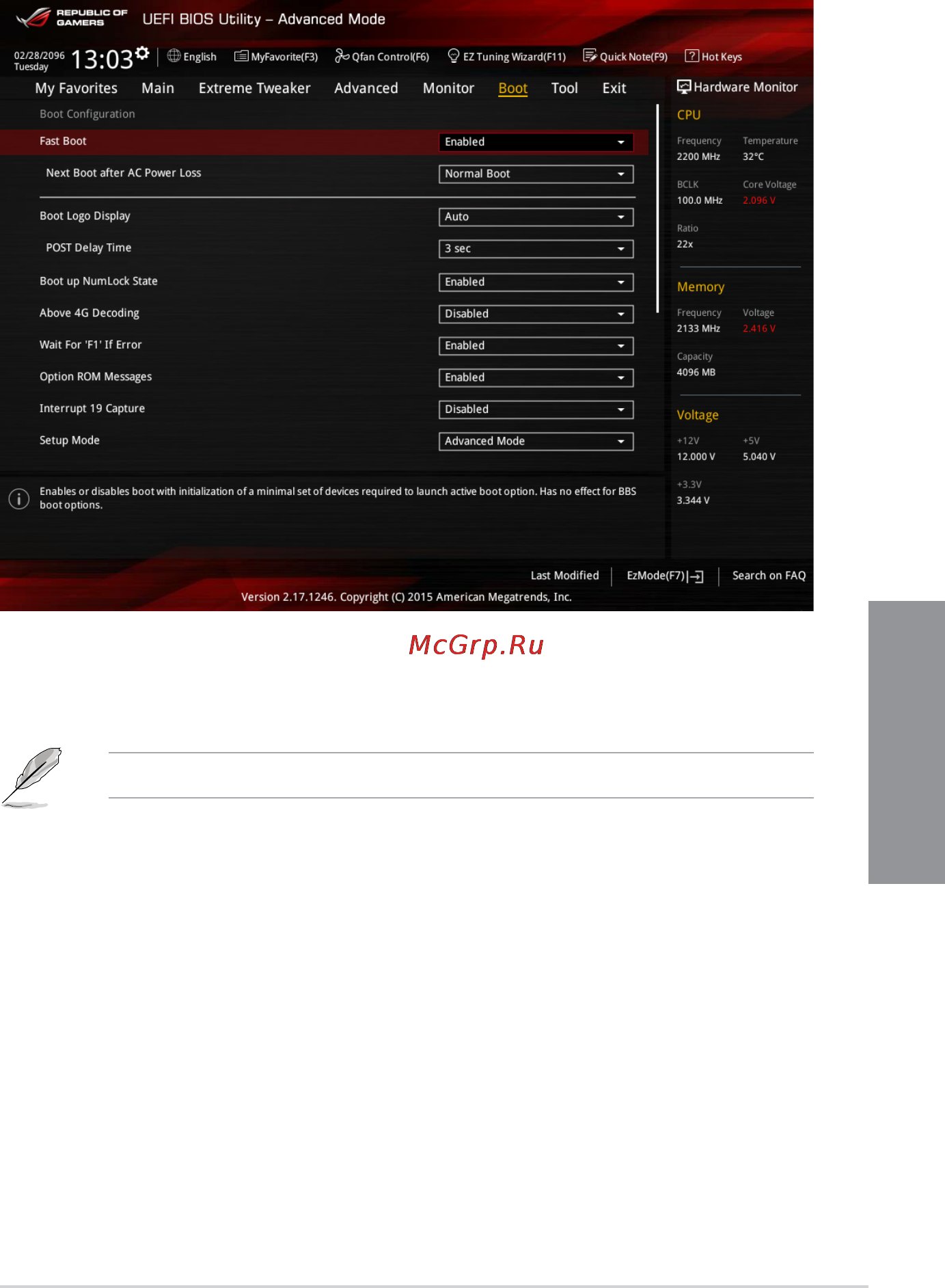 Asus rog maximus viii ranger [117/200] Boot menu
