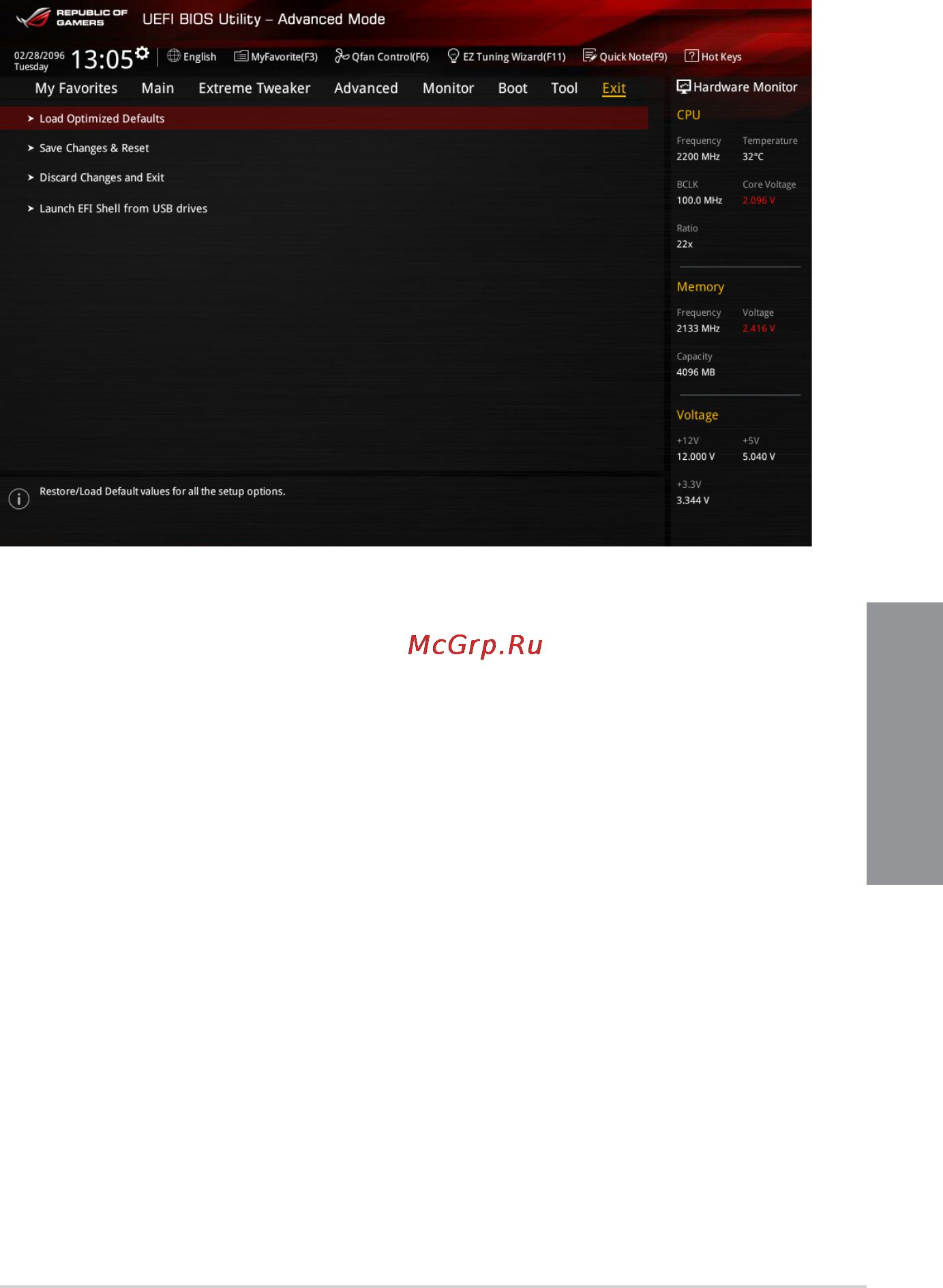 Asus rog maximus viii ranger [127/200] Exit menu