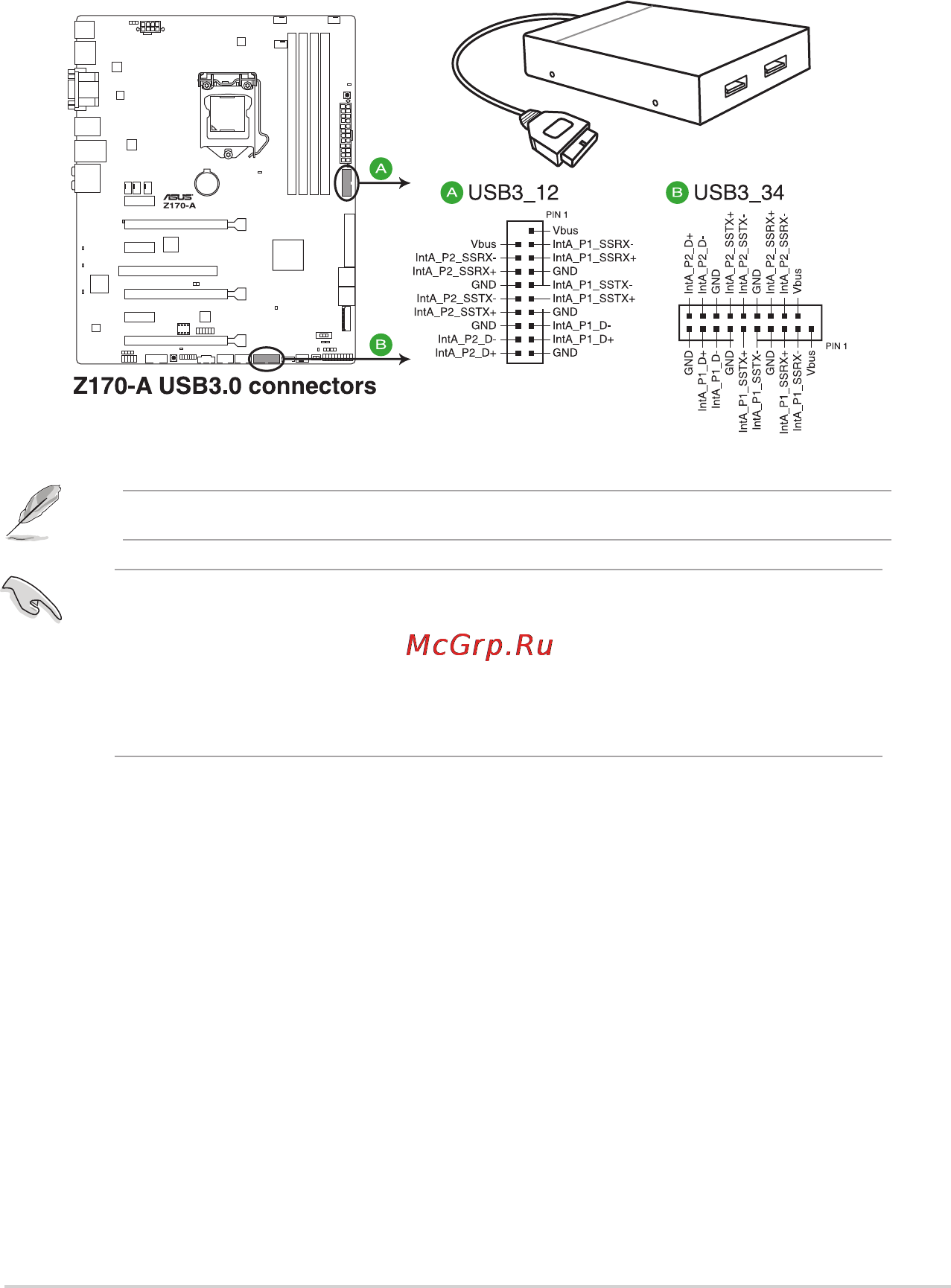 Asus z170-a [43/130] Usb 3 connectors 20 1 pin usb3_12 usb3_34