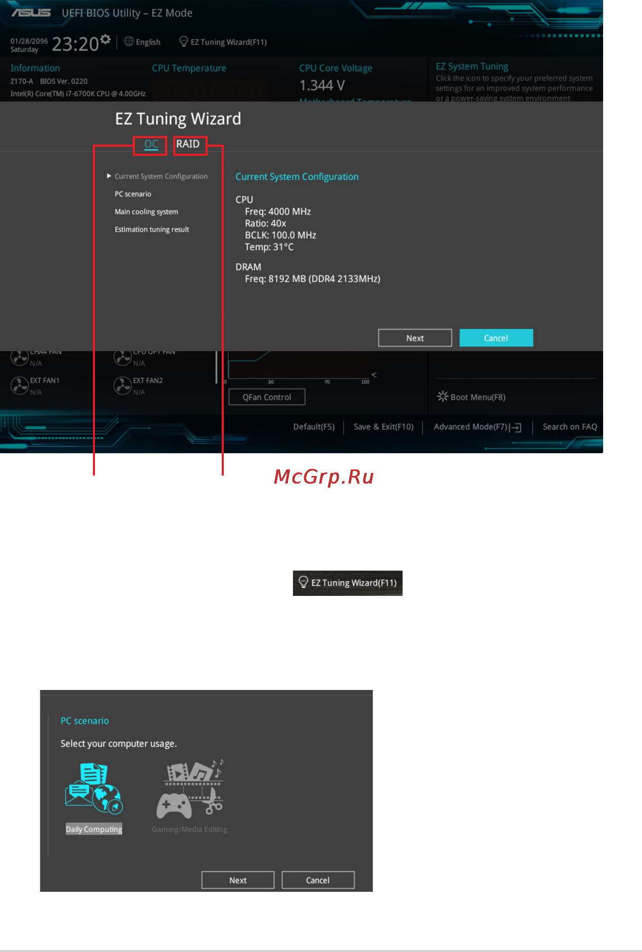 Asus z170-a [61/130] Ez tuning wizard