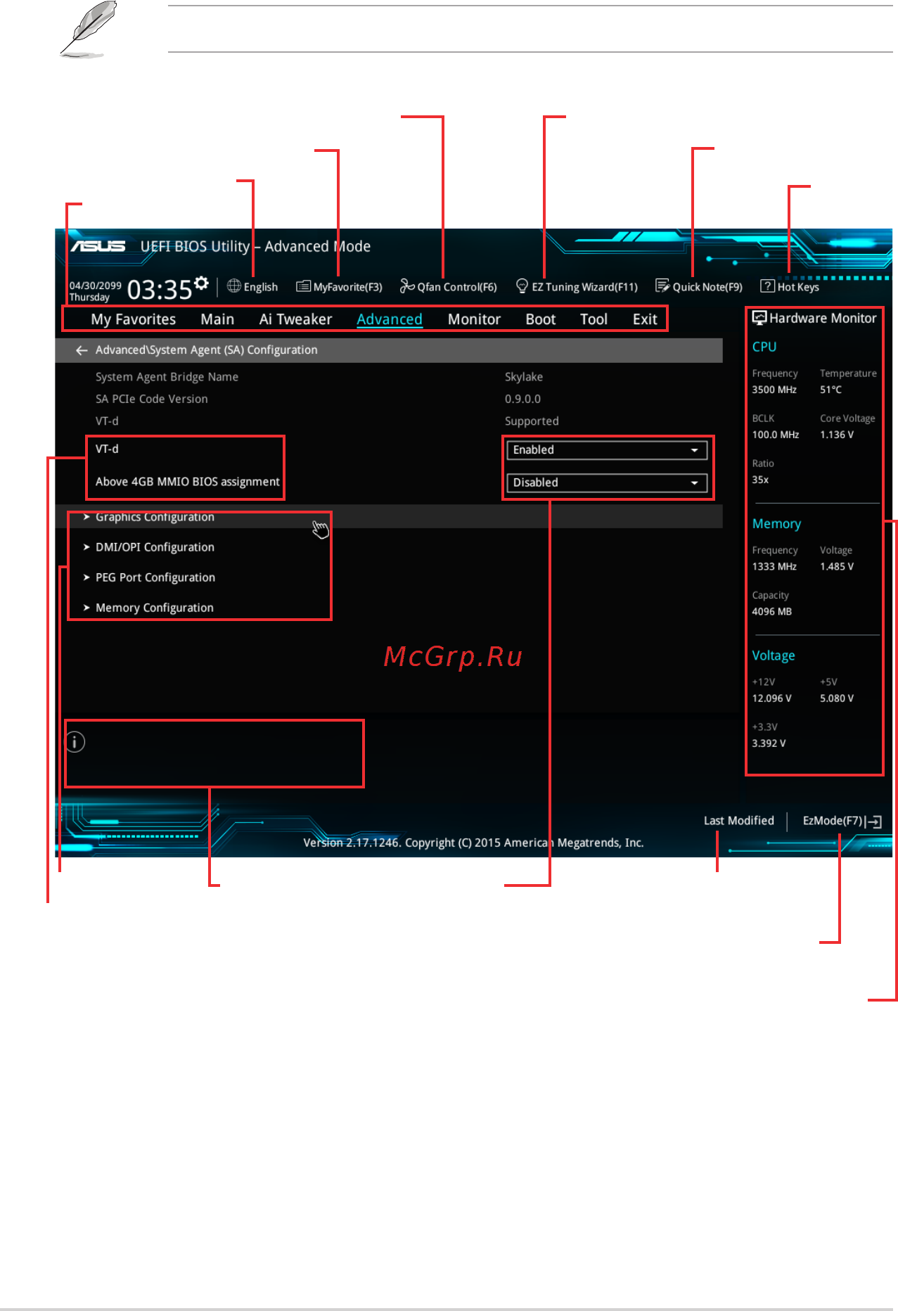 Asus z170-p d3 [42/85] Advanced mode