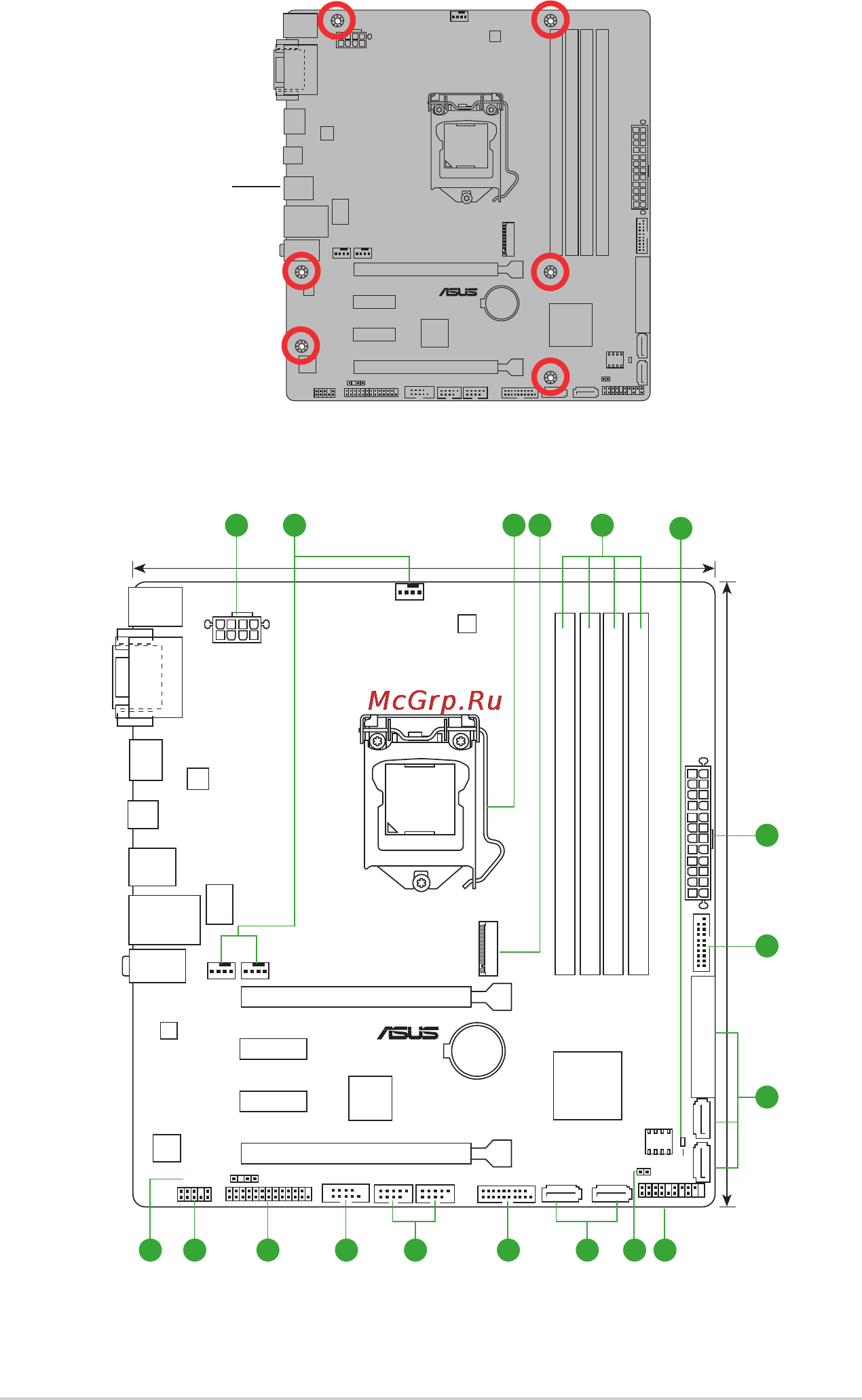 Asus z170m-plus [12/89] Motherboard layout