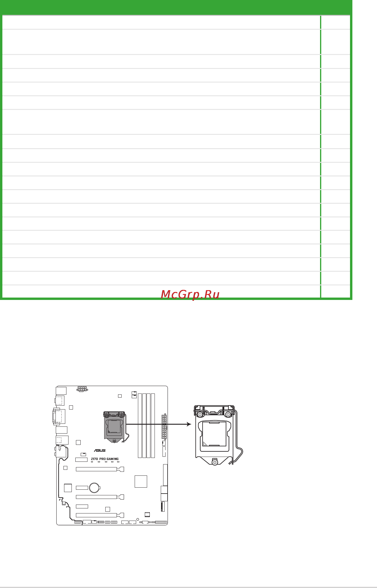 Asus z170 pro gaming [13/100] Layout contents