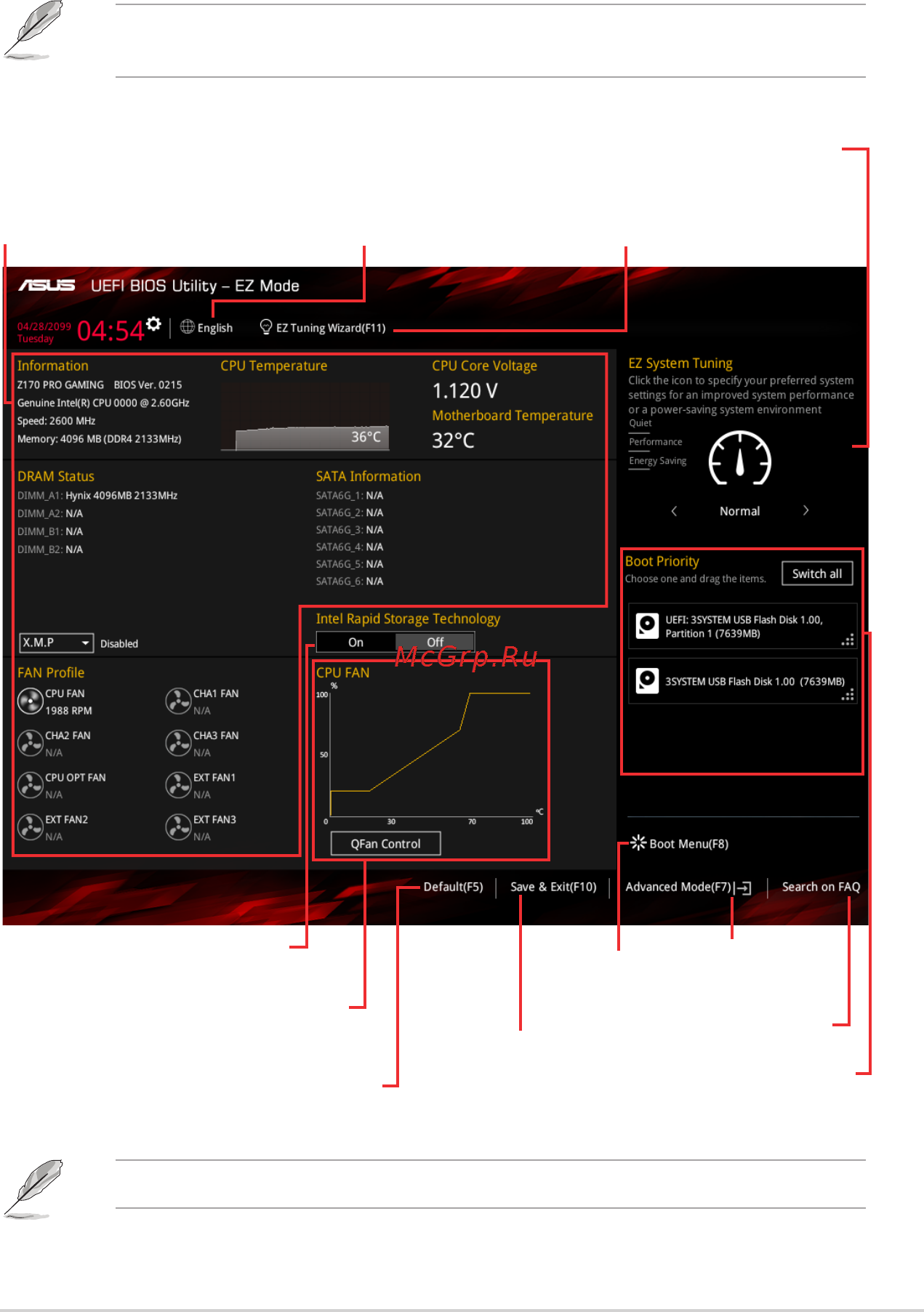 Asus z170 pro gaming [47/100] Ez mode