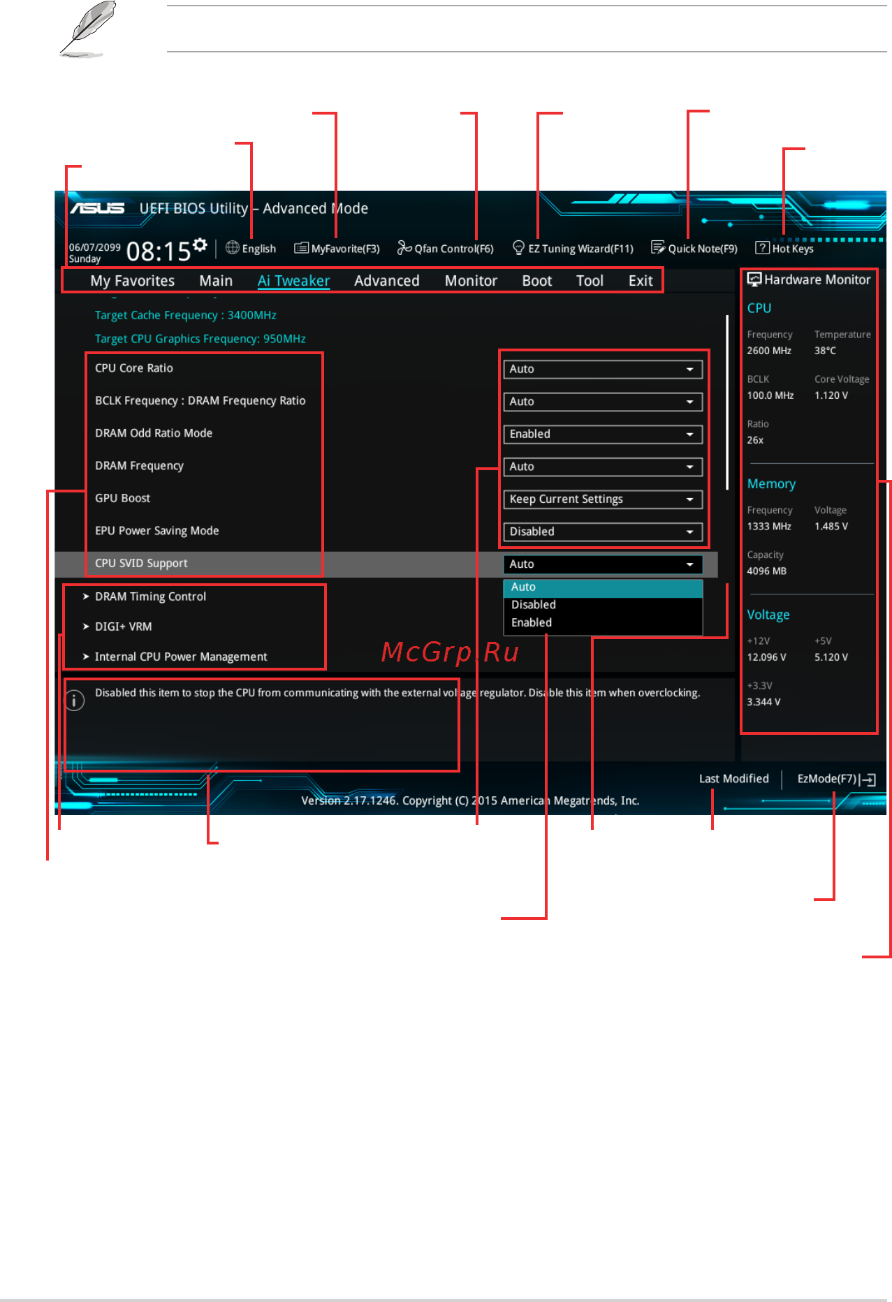 Asus h170m-e d3 [42/83] Advanced mode