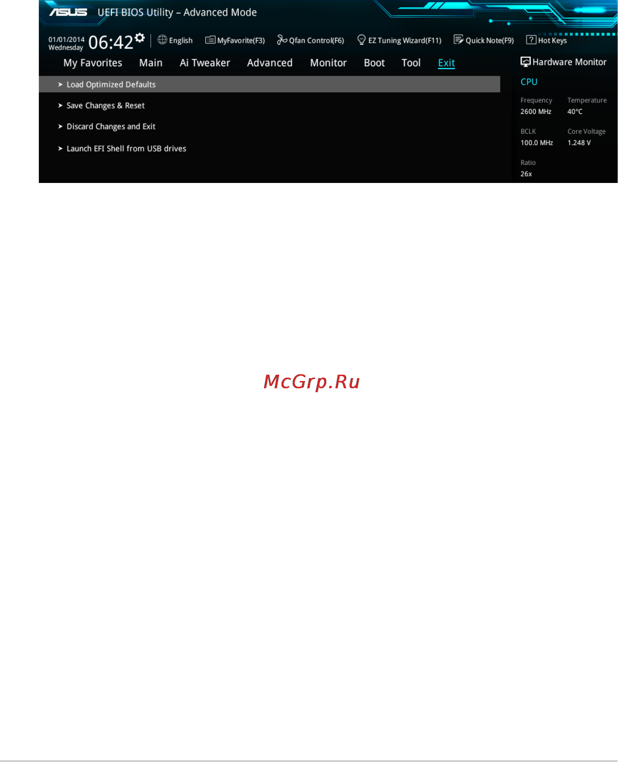 Asus h170m-e d3 [78/83] Exit menu