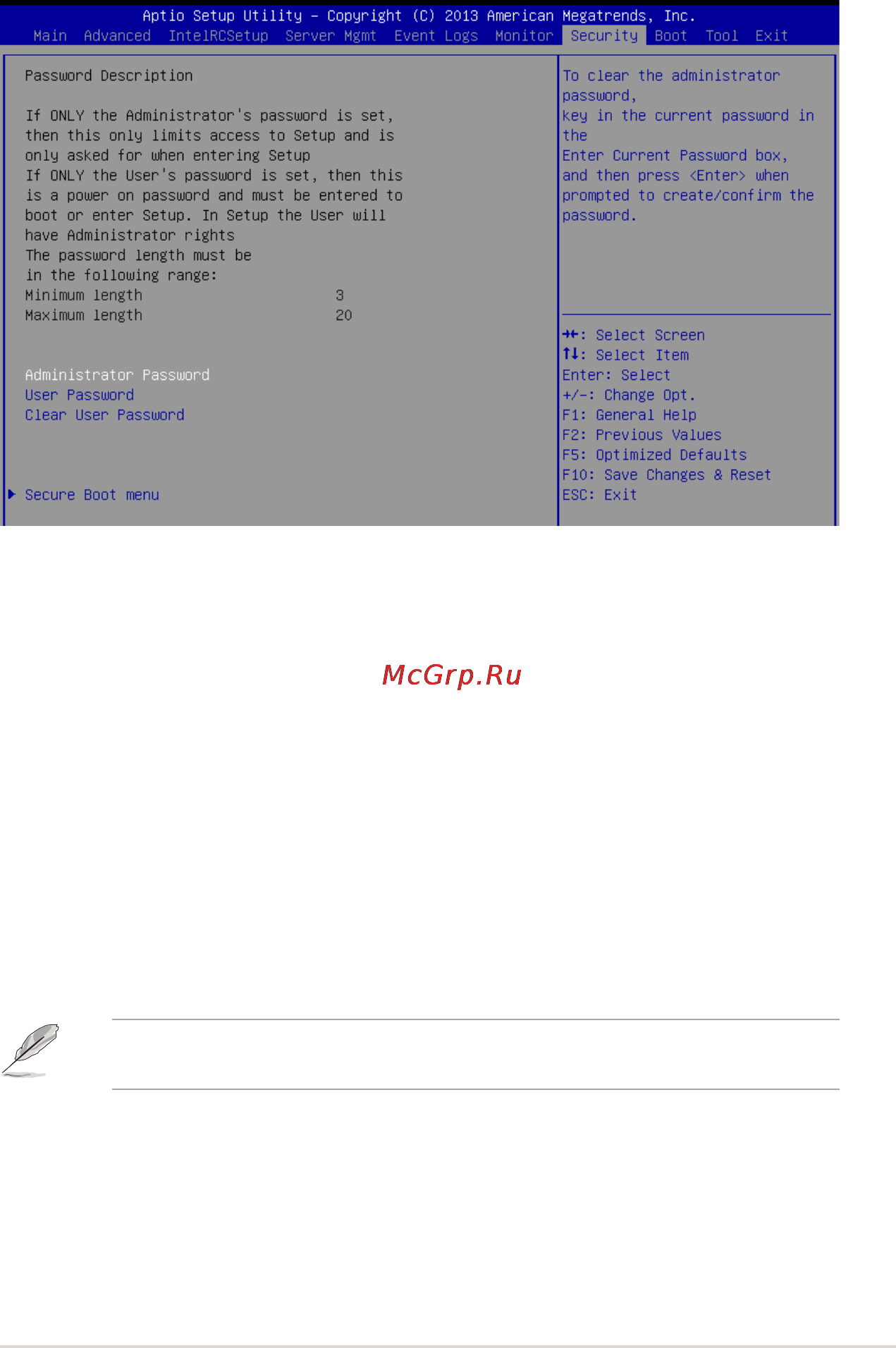 Asus z10pa-d8 [107/186] Security menu