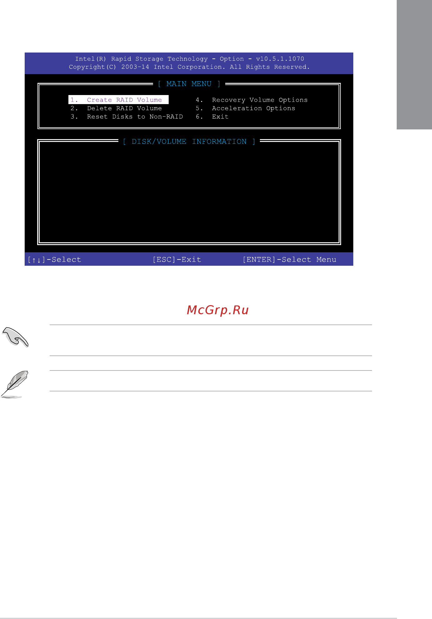 Asus z170-deluxe [173/186] Intel rapid storage technology option rom utility
