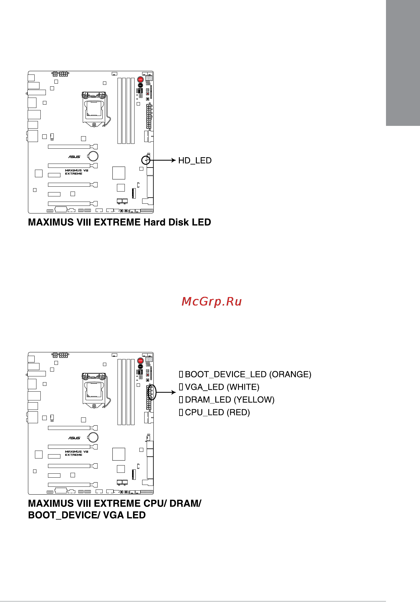 Asus rog maximus viii extreme [47/226] Onboard leds