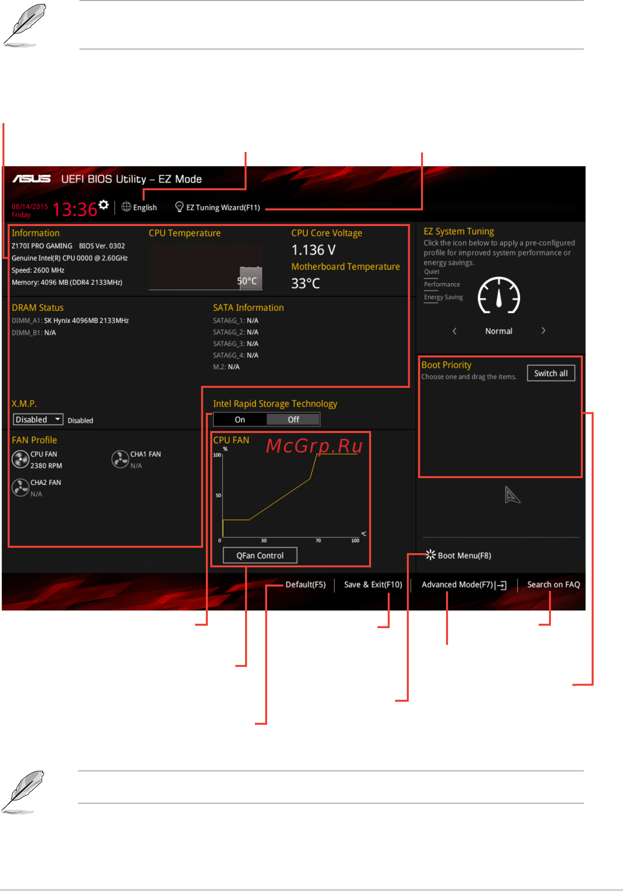Asus z170i pro gaming [41/86] Ez mode