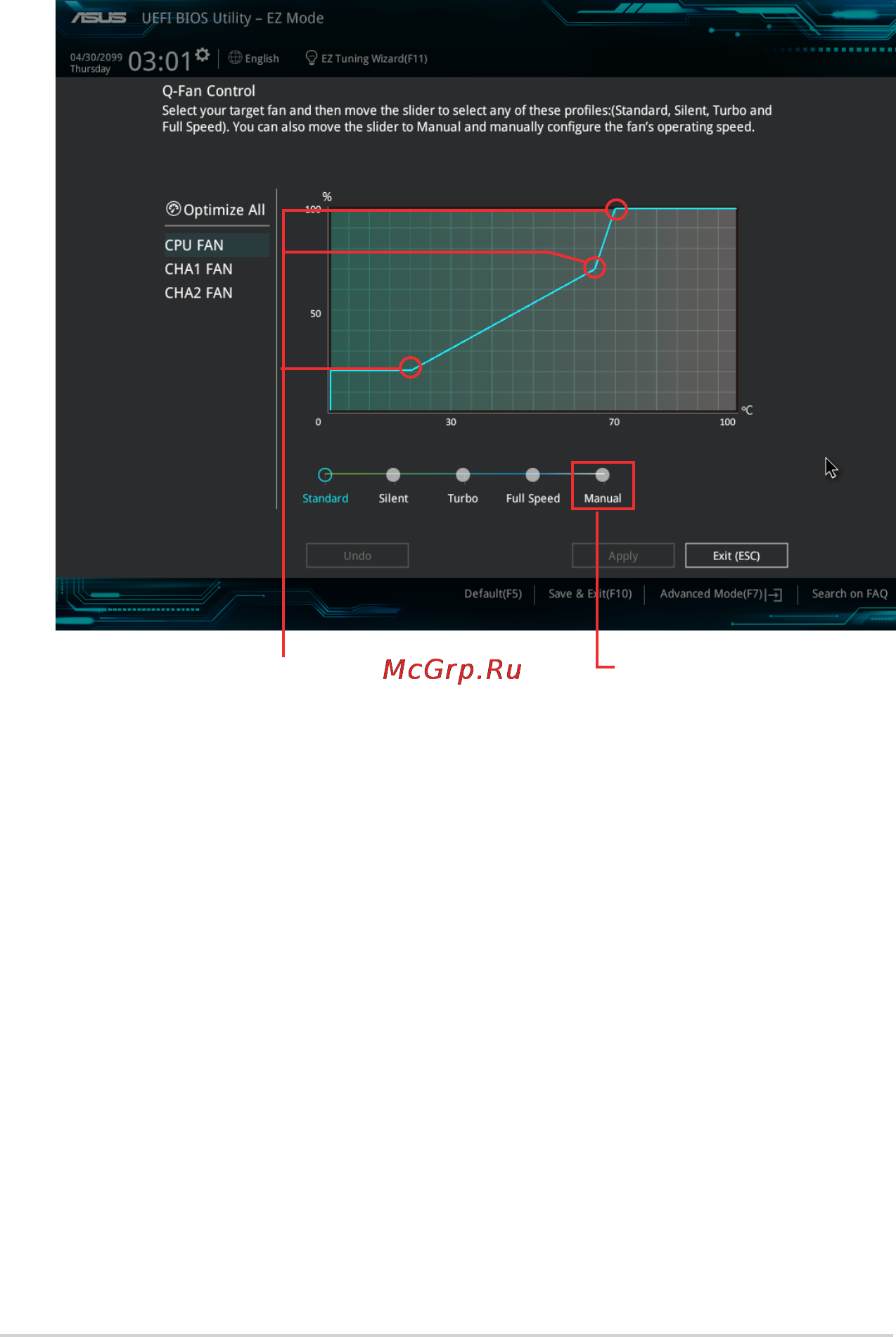 Asus h170m-plus [46/87] Configuring fans manually