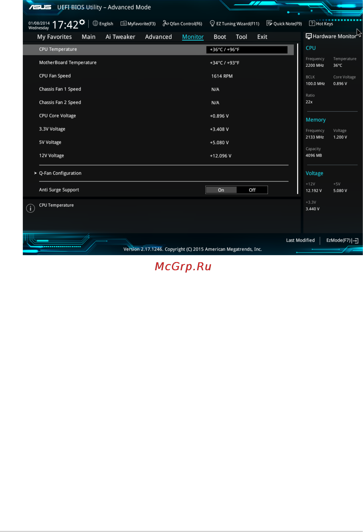 Asus h170m-plus [72/87] Monitor menu