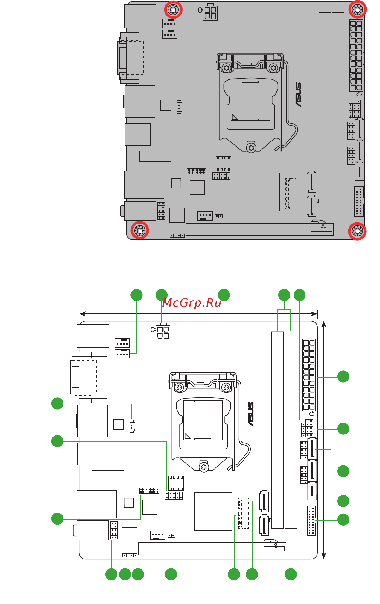 Asus h170i-plus d3 [12/84] Motherboard layout