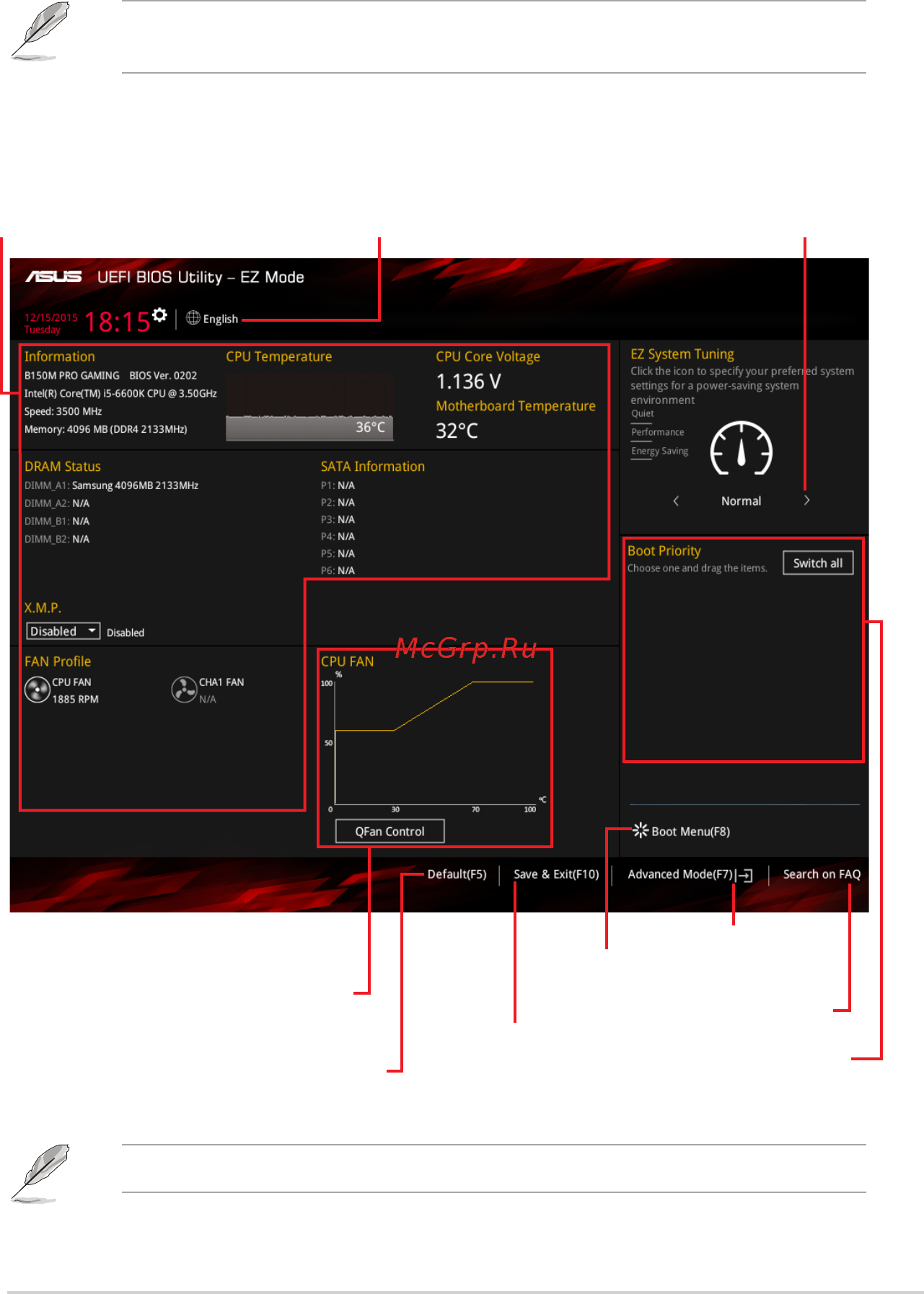 Asus b150m pro gaming [43/92] Ez mode