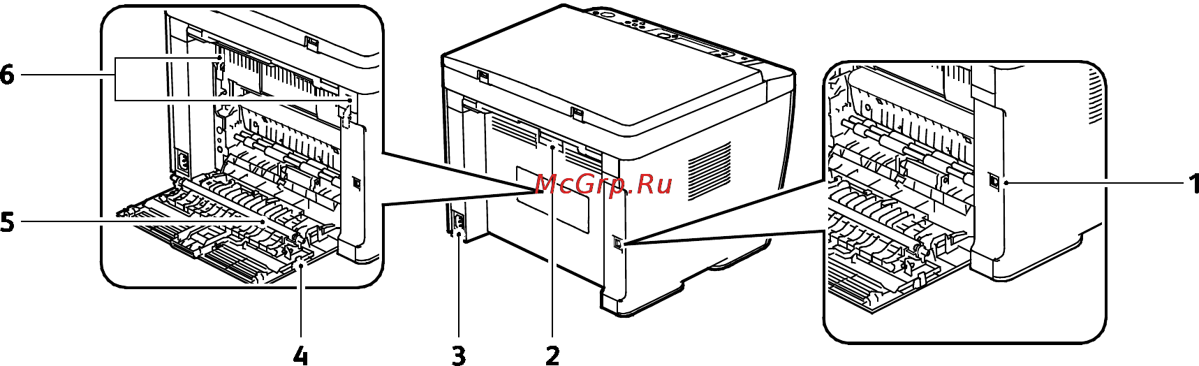 Xerox WorkCentre 6025BI [21/188] Вид сзади