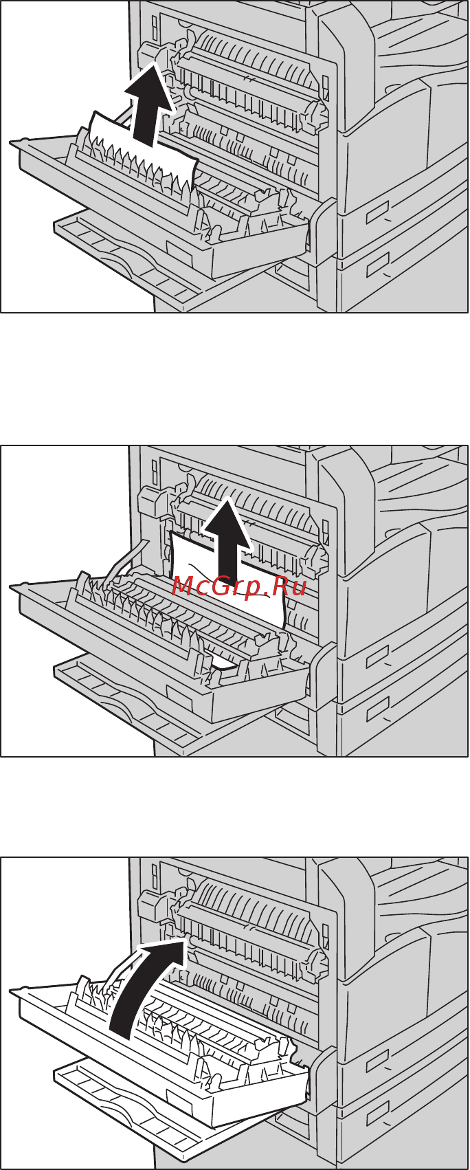 Xerox WorkCentre 5021/B [165/188] Если бумага застряла за левой крышкой