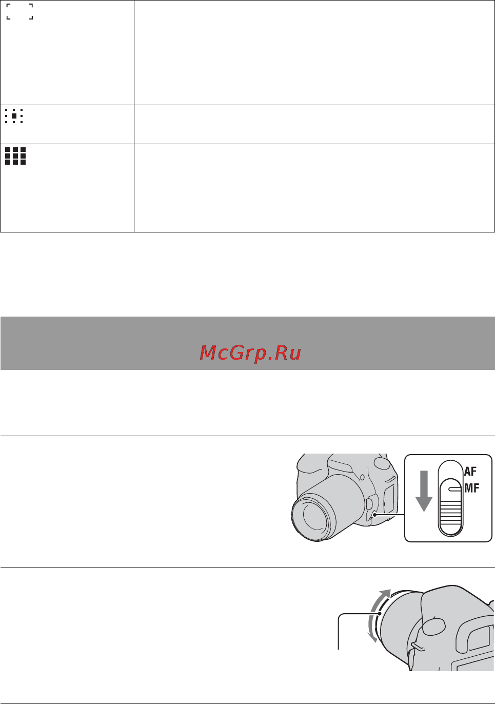 Sony DSLR-A200K 18-70 Black + DPP-FP75 White [78/183] Регулировка фокусировки вручную ручная фокусировка