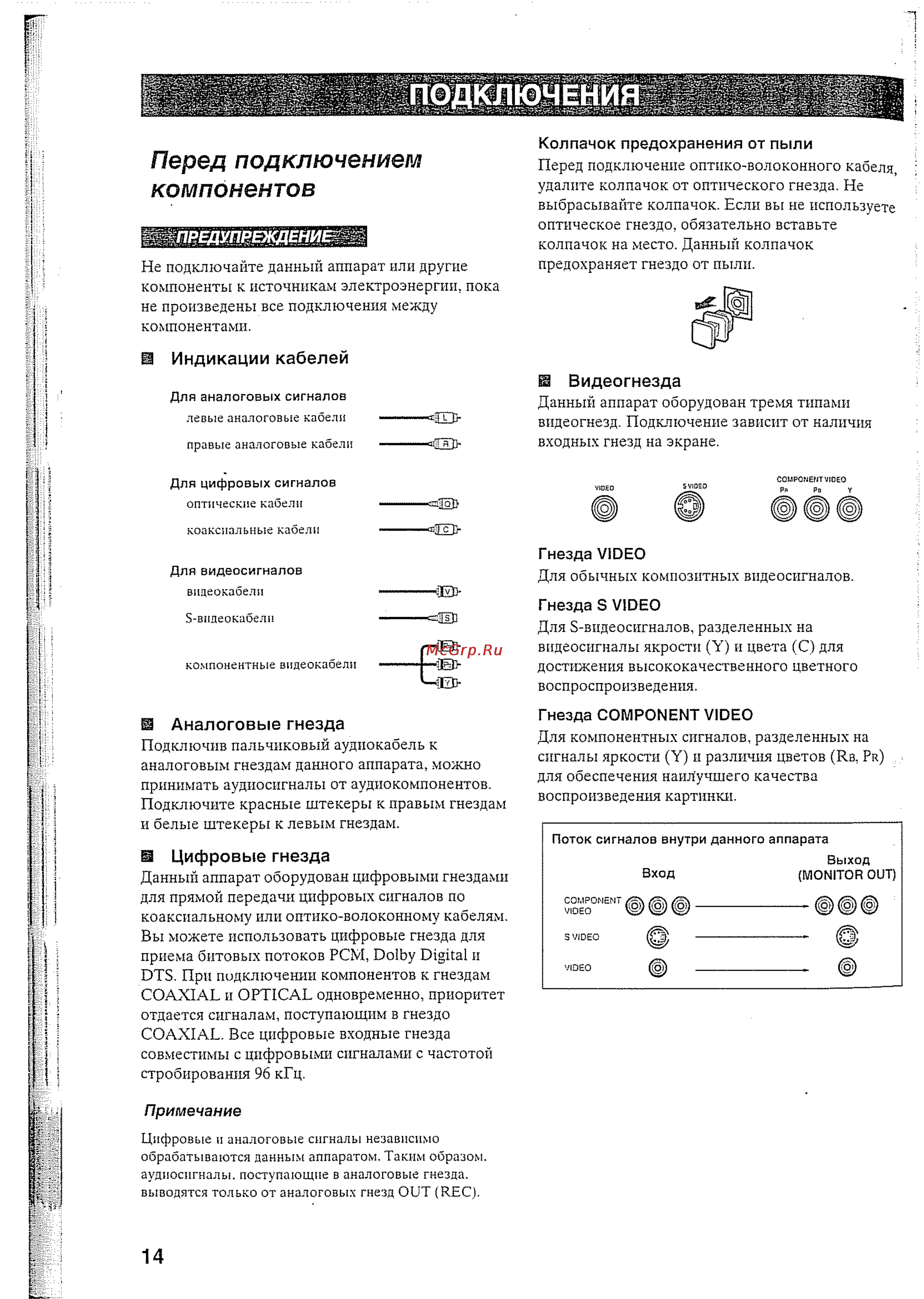 Yamaha RX-V457 RDS T [17/77] Перед подключением компонентов