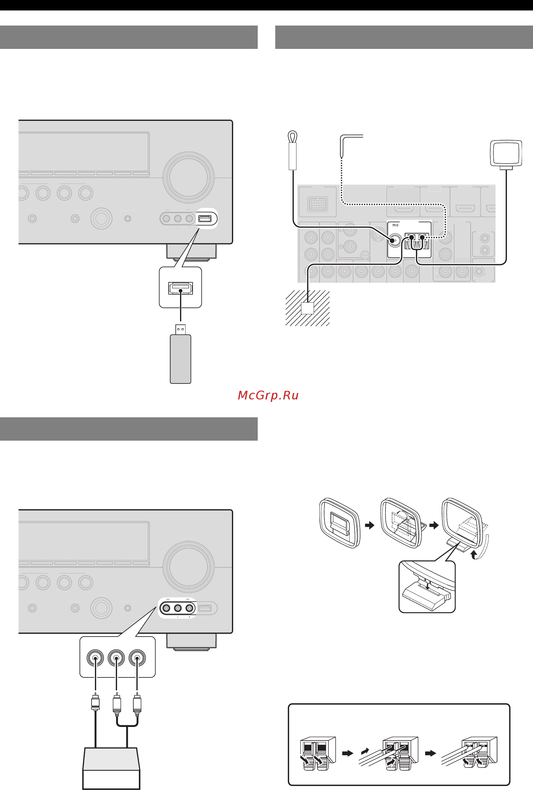 Yamaha RX-V1065 Black [20/88] Подключение запоминающего устройства usb