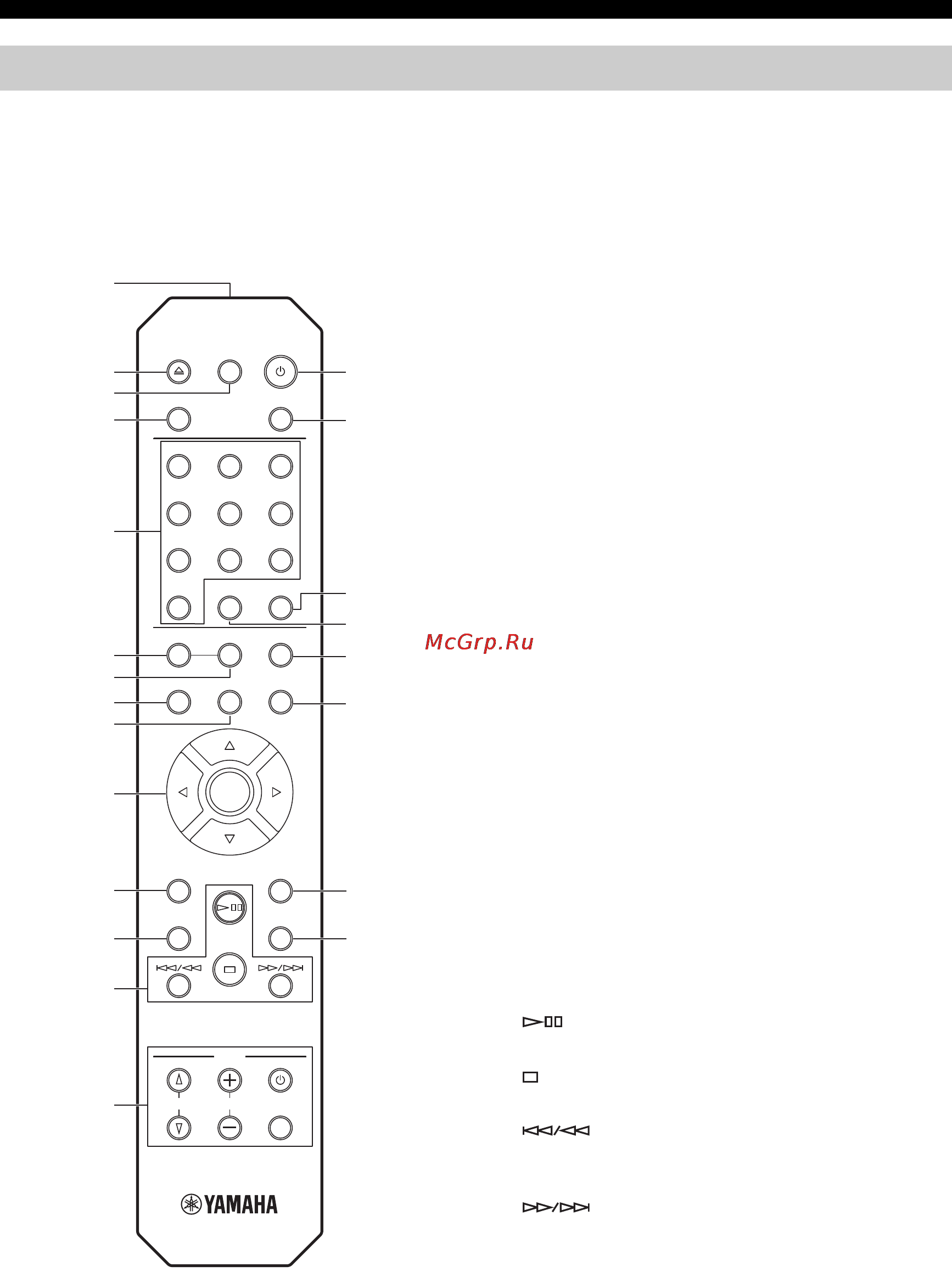 Yamaha CD-N301 Black [8/302] Remote control