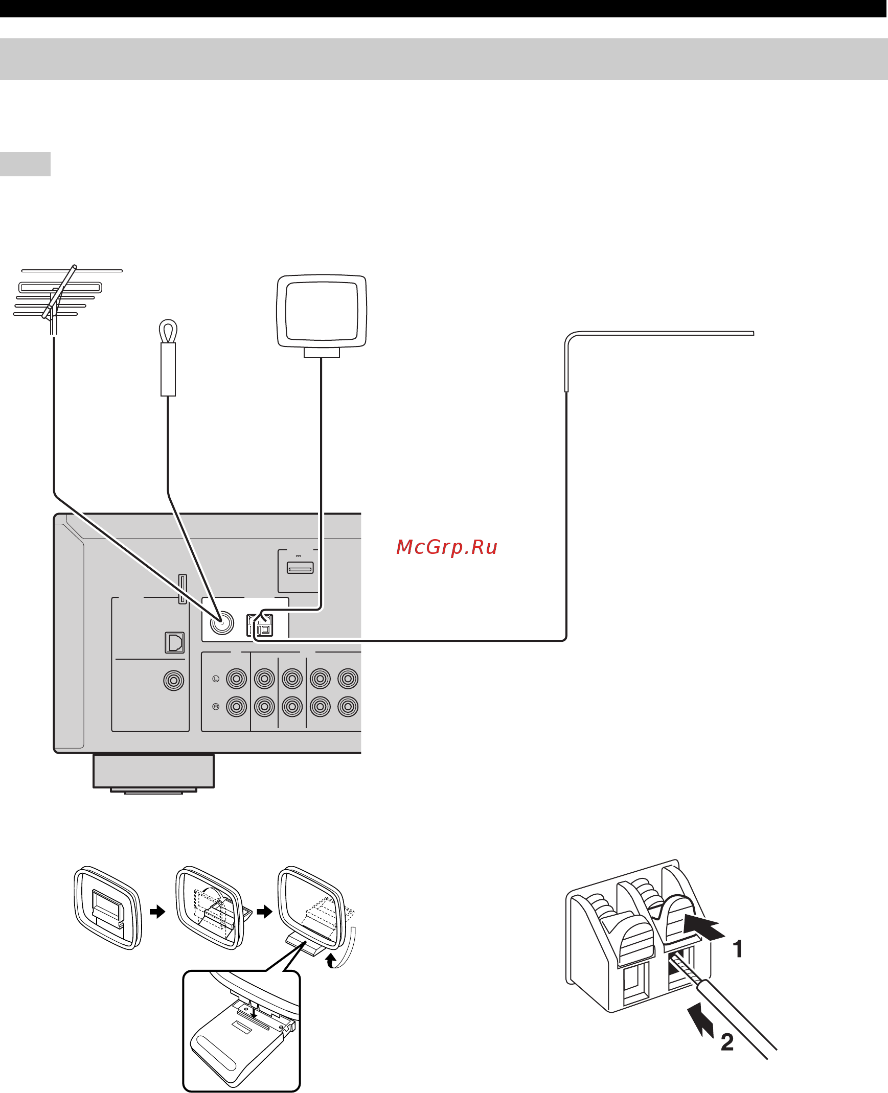 Yamaha R-N301 Silver [14/382] Connecting the fm and am antennas