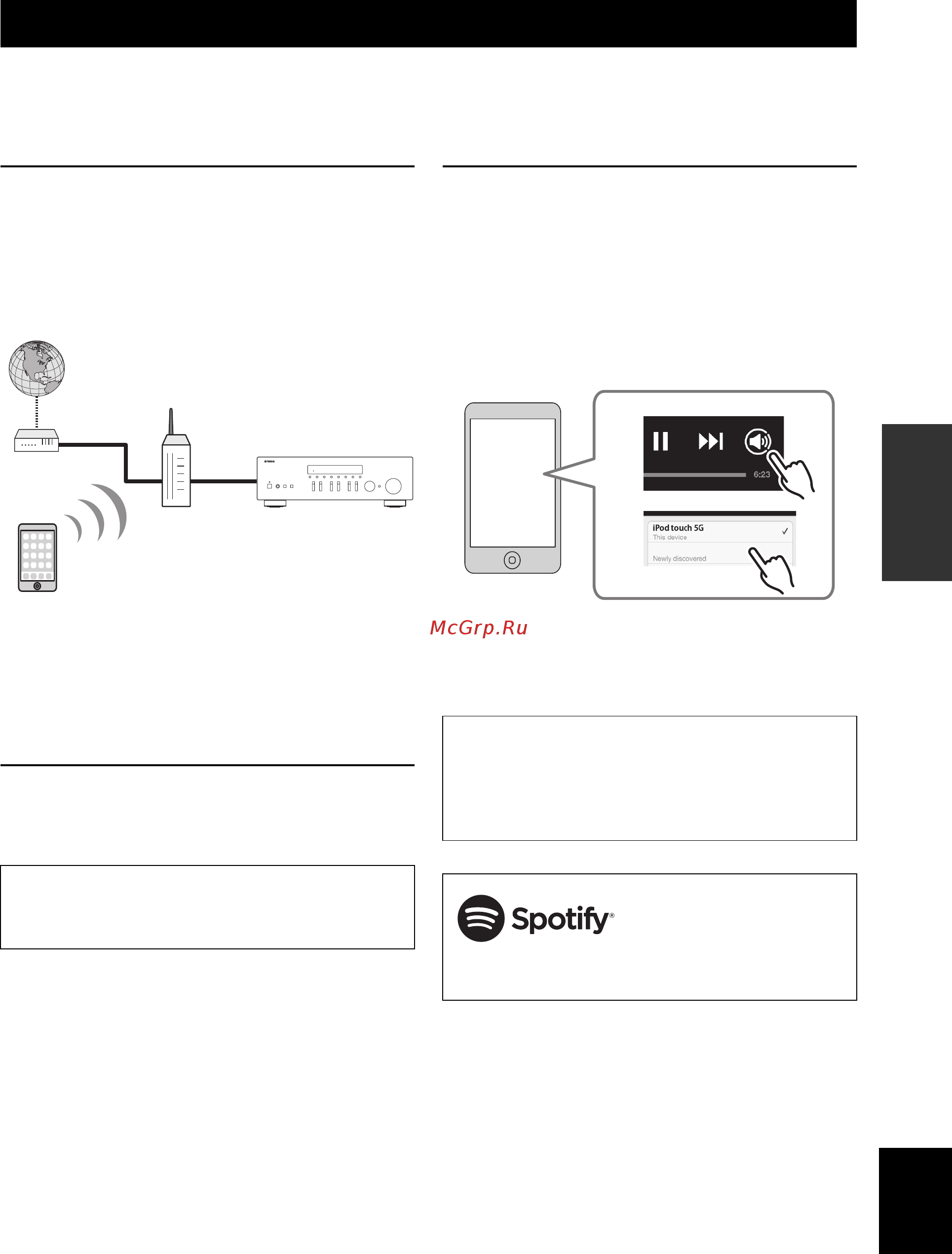 Yamaha R-N301 Silver [23/382] Using the spotify service