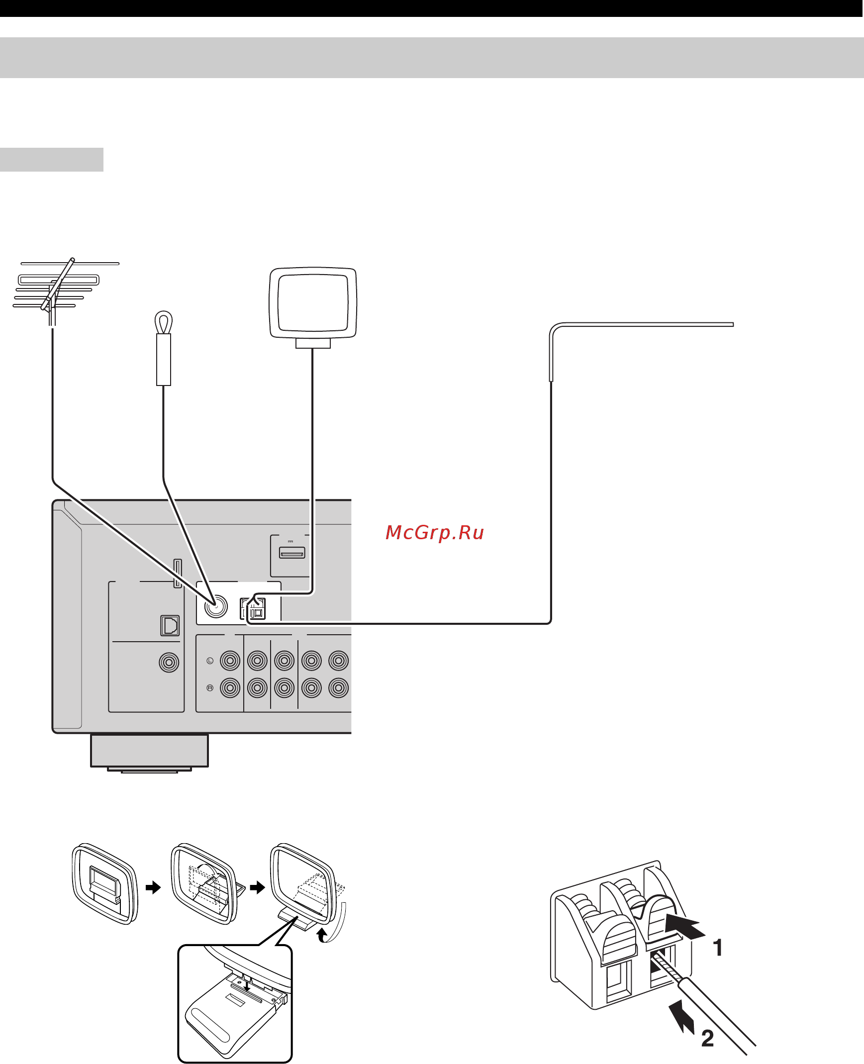 Yamaha R-N301 Silver [290/382] De fm en am antennes aansluiten