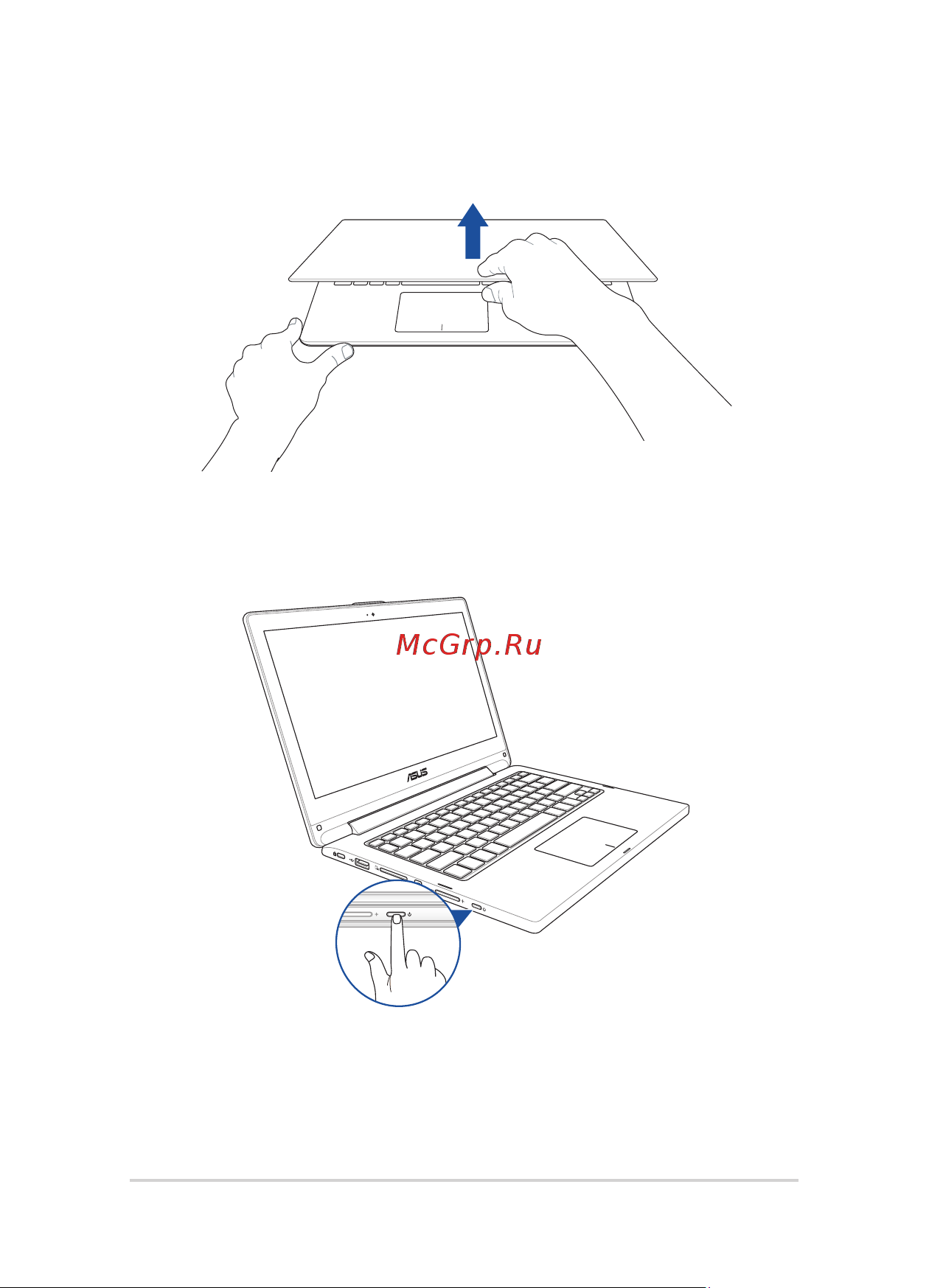 Asus transformer book flip tp300lj, 90nb08z1-m00750 [28/124] Откройте крышку