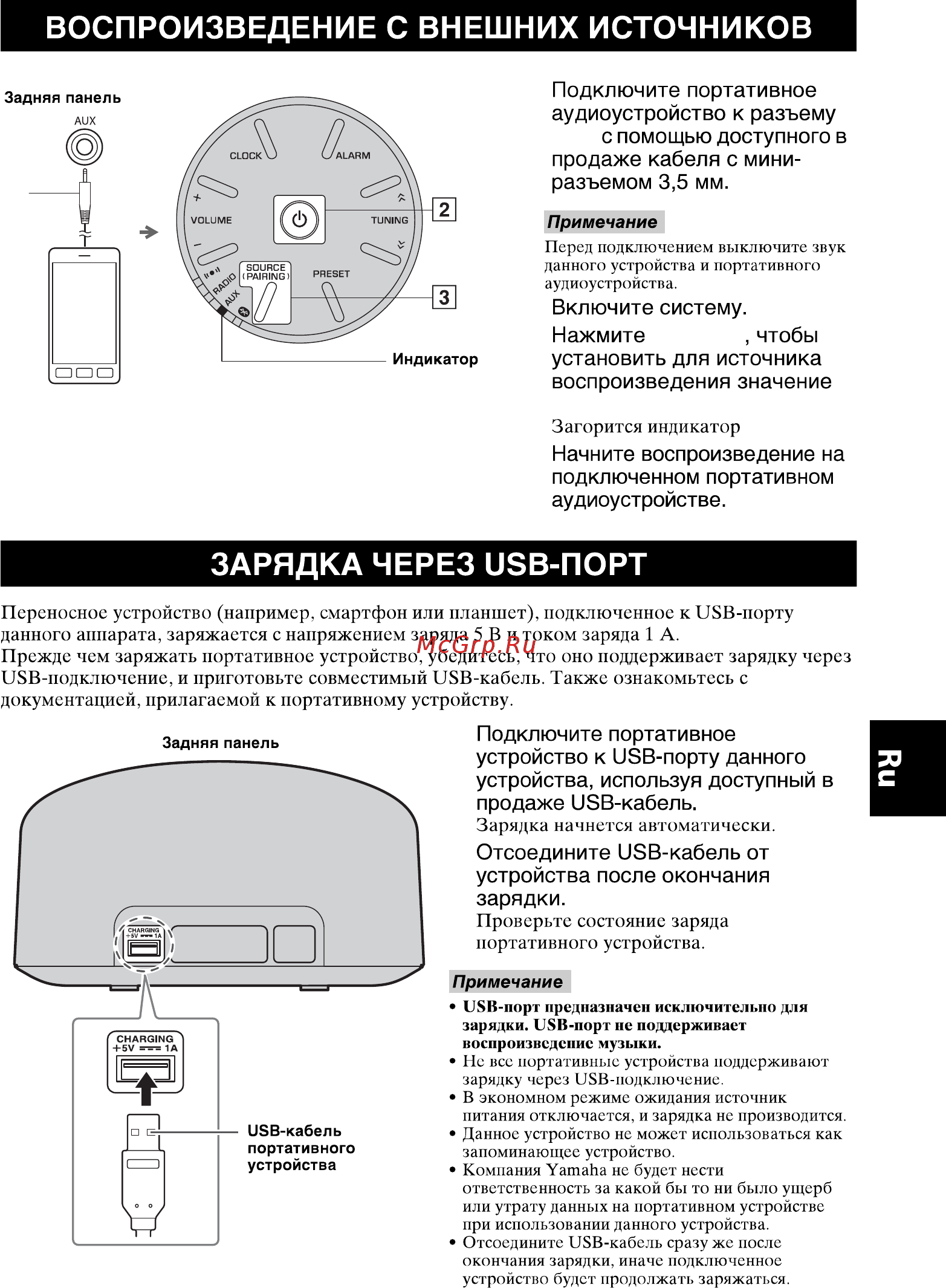 Yamaha TSX-B15 [13/22] Воспроизведение с внешних источников