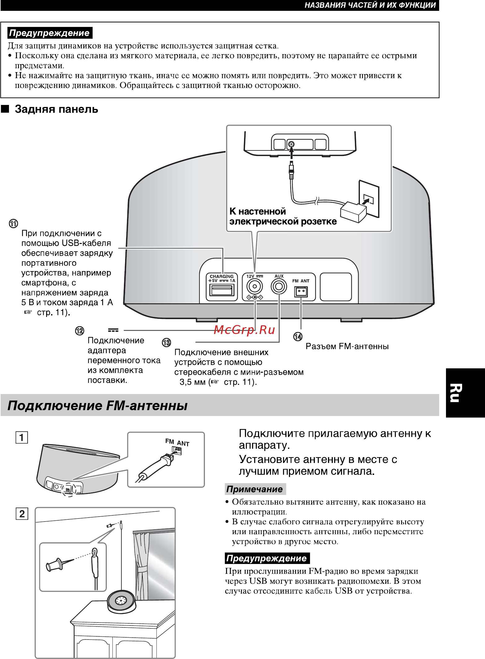 Yamaha TSX-B15 [5/22] Т подключите прилагаемую антенну к