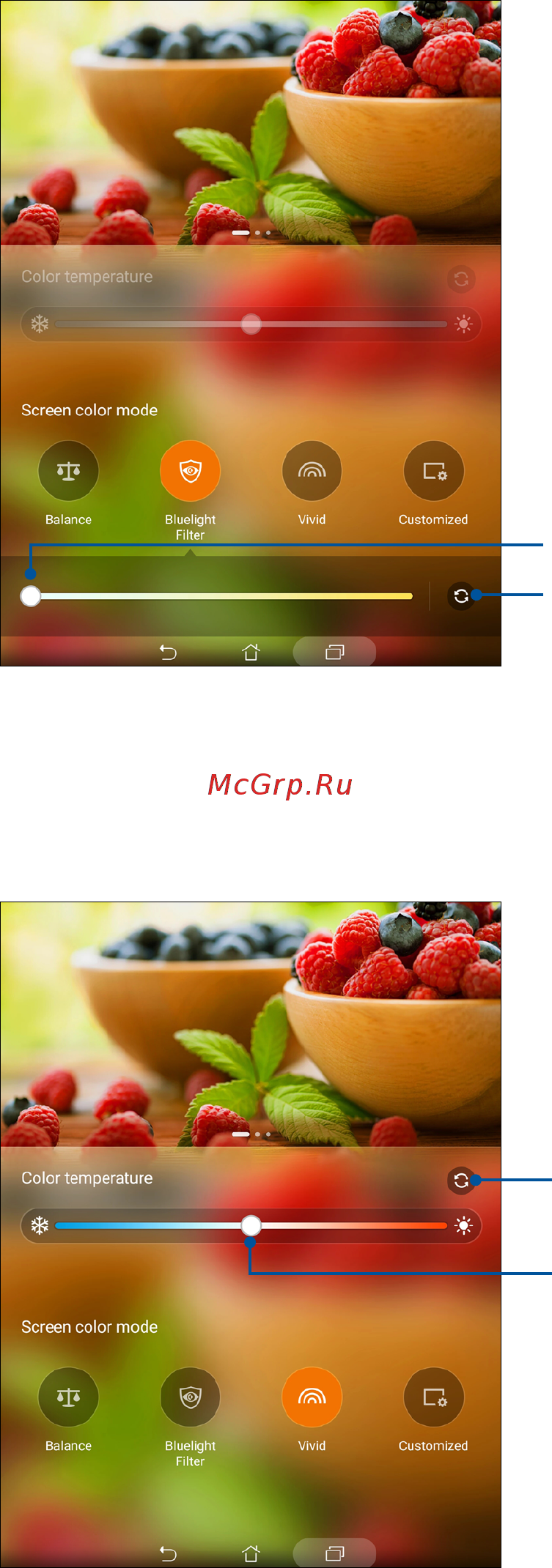 Asus ZenPad S 8.0 Z580CA,  90NP01M2-M01290 [128/144] Bluelight filter mode