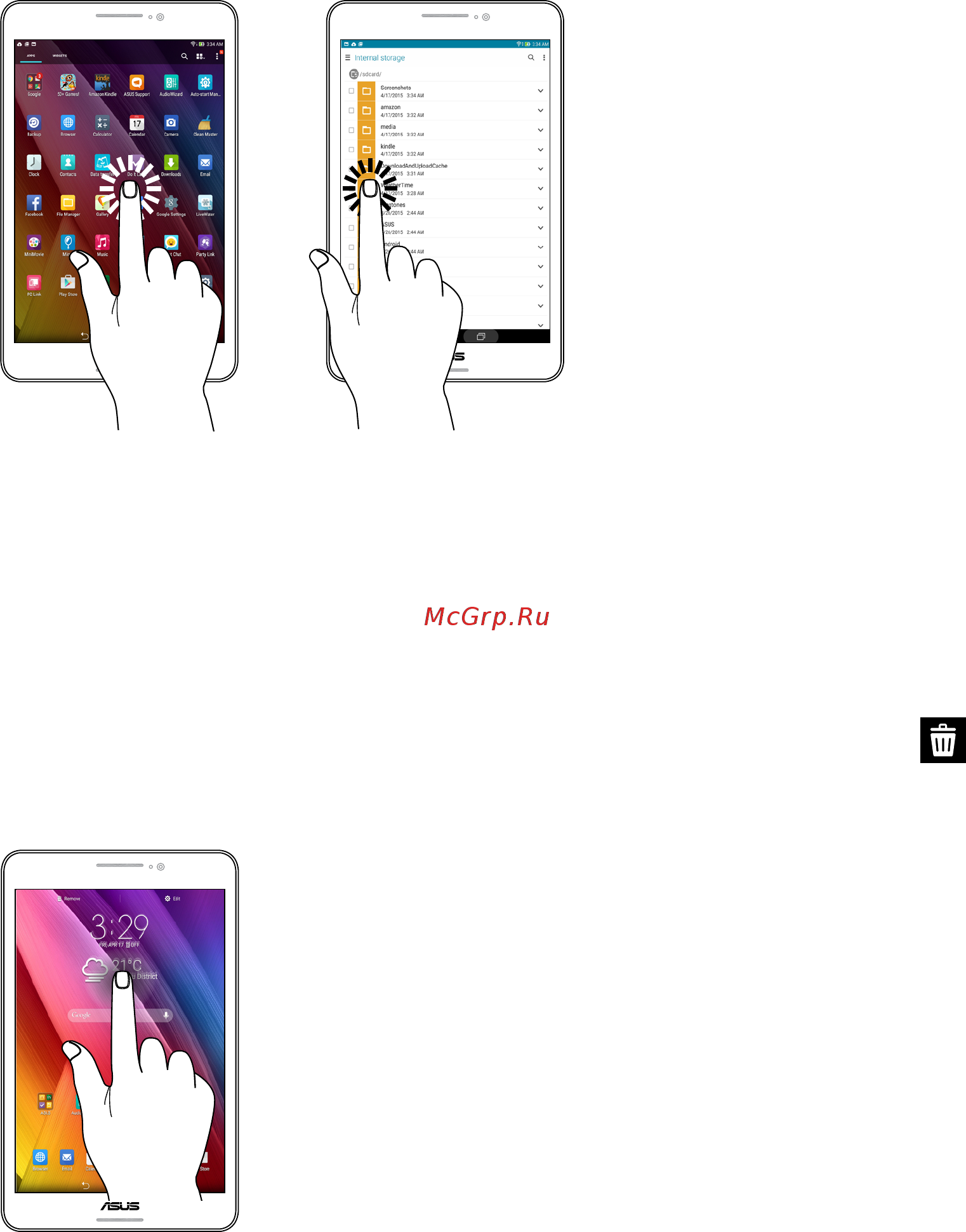 Asus ZenPad S 8.0 Z580CA,  90NP01M2-M01290 [19/144] Using the touchscreen